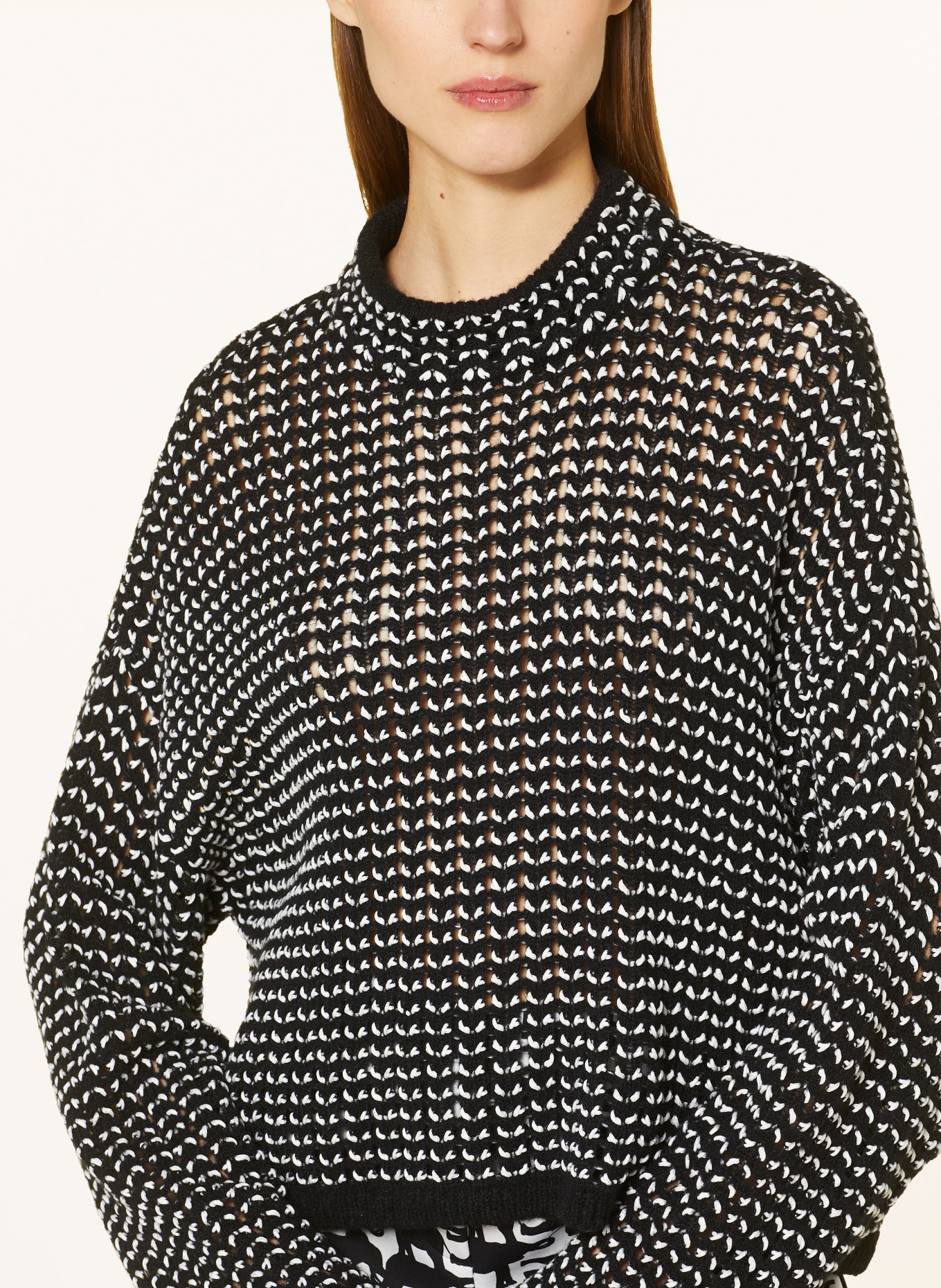 MARC CAIN Sweater, Color: 910 black and white (Image 4)
