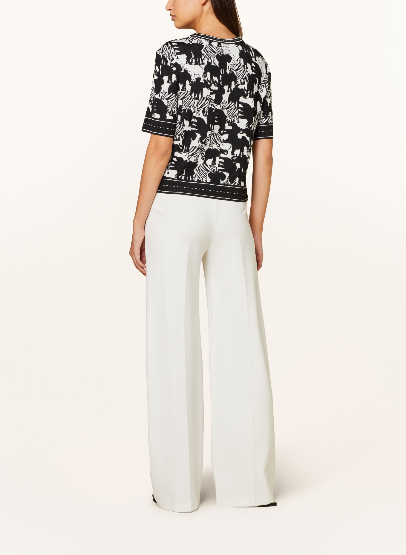 MARC CAIN Knit shirt, Color: 190 white and black (Image 3)