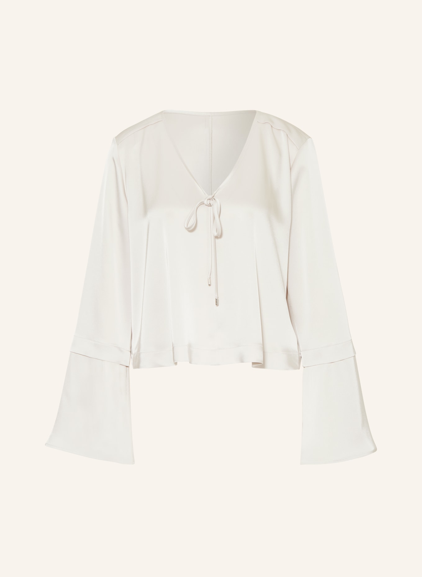 MARC CAIN Shirt blouse in satin, Color: 182 smoke (Image 1)