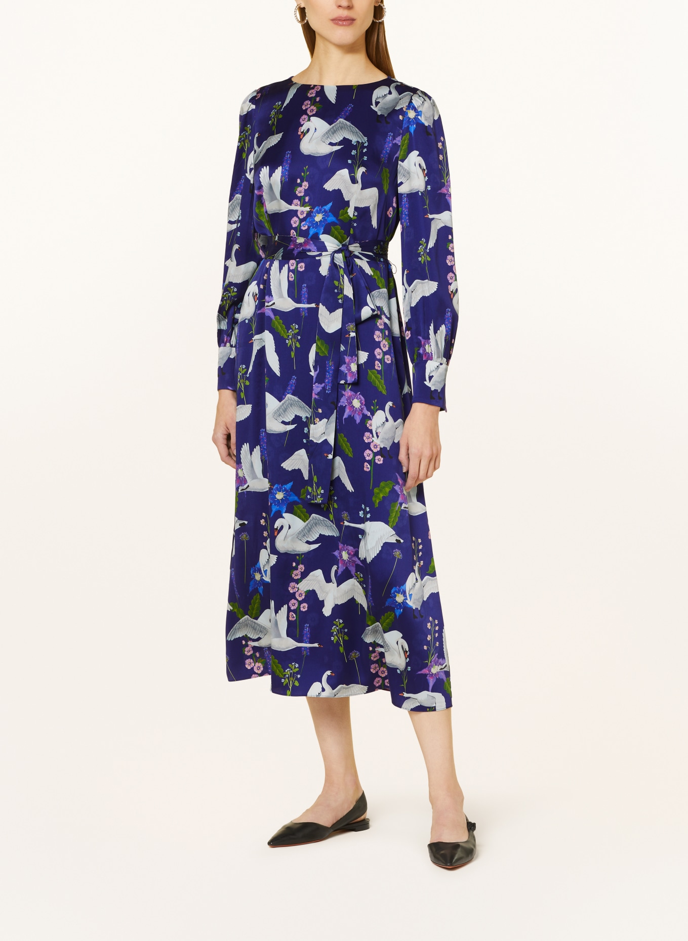 MARC CAIN Sukienka z jedwabiu, Kolor: 755 deep violet (Obrazek 2)