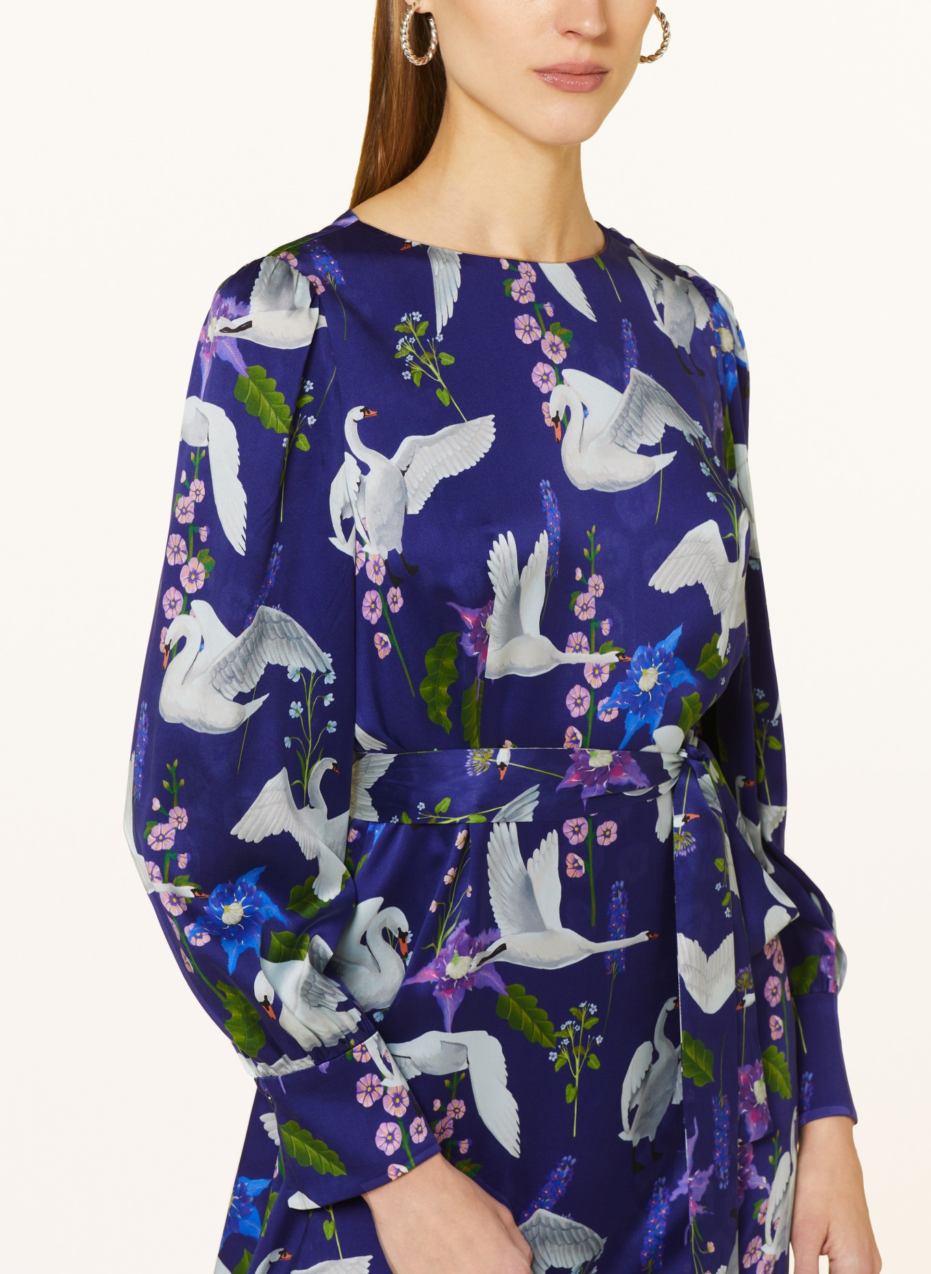 MARC CAIN Silk dress, Color: 755 deep violet (Image 4)