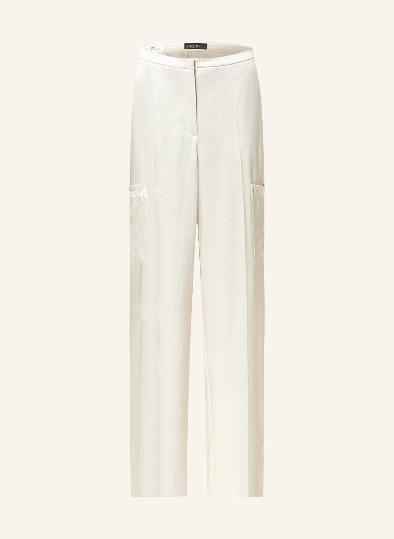MARC CAIN Cargo pants made of satin, Color: 182 smoke (Image 1)