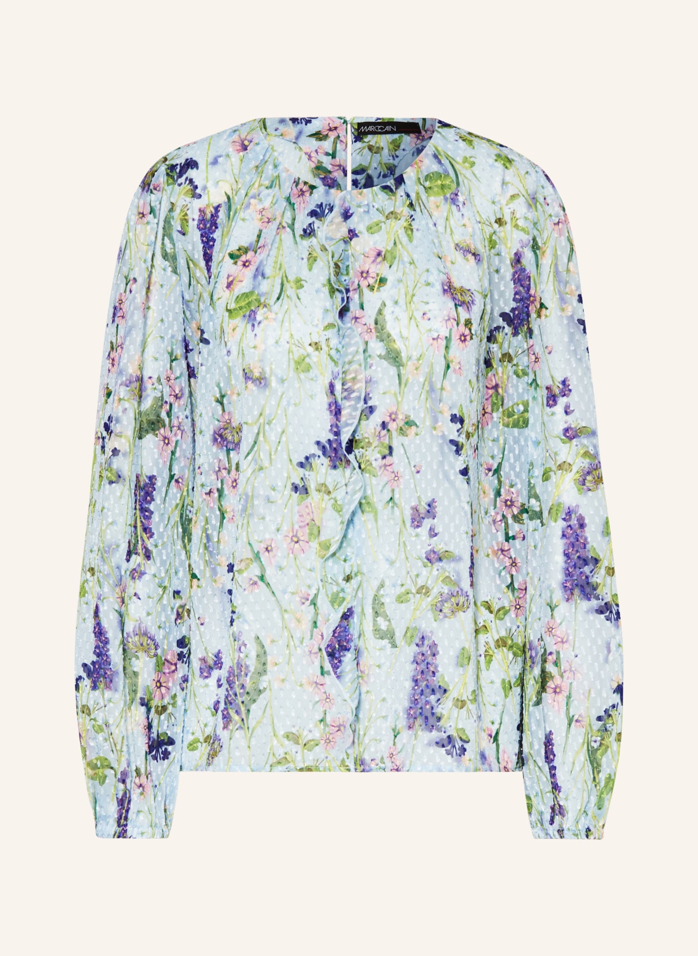 MARC CAIN Shirt blouse, Color: 320 soft summer sky (Image 1)