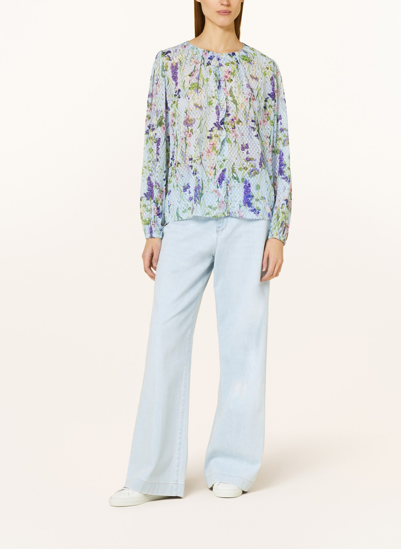 MARC CAIN Shirt blouse, Color: 320 soft summer sky (Image 2)