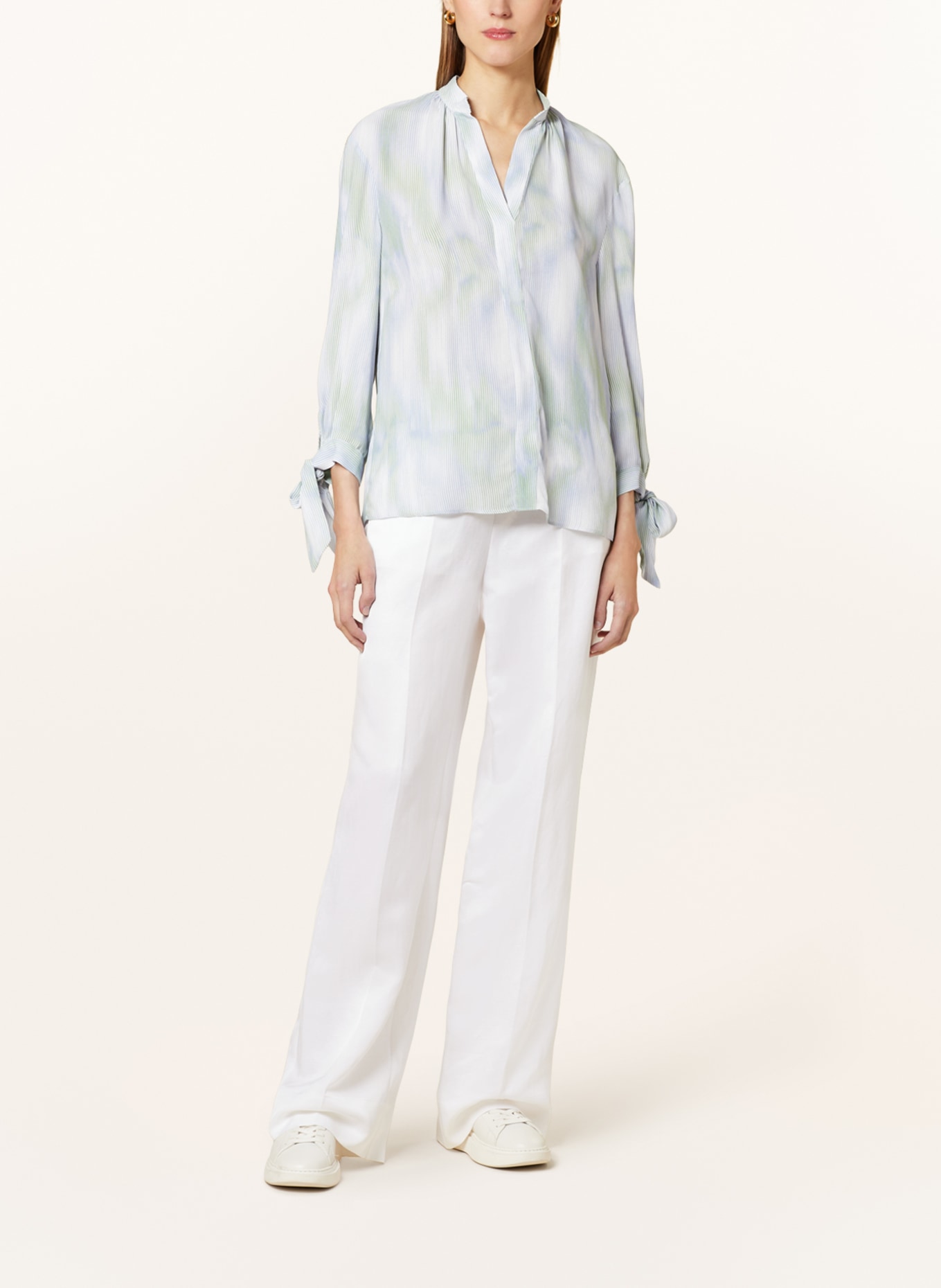 BOSS Shirt blouse BILAH, Color: WHITE/ LIGHT GREEN/ LIGHT BLUE (Image 2)