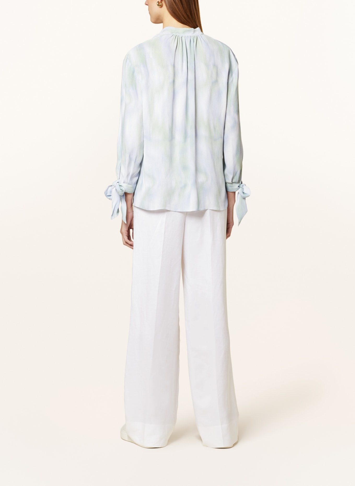 BOSS Shirt blouse BILAH, Color: WHITE/ LIGHT GREEN/ LIGHT BLUE (Image 3)