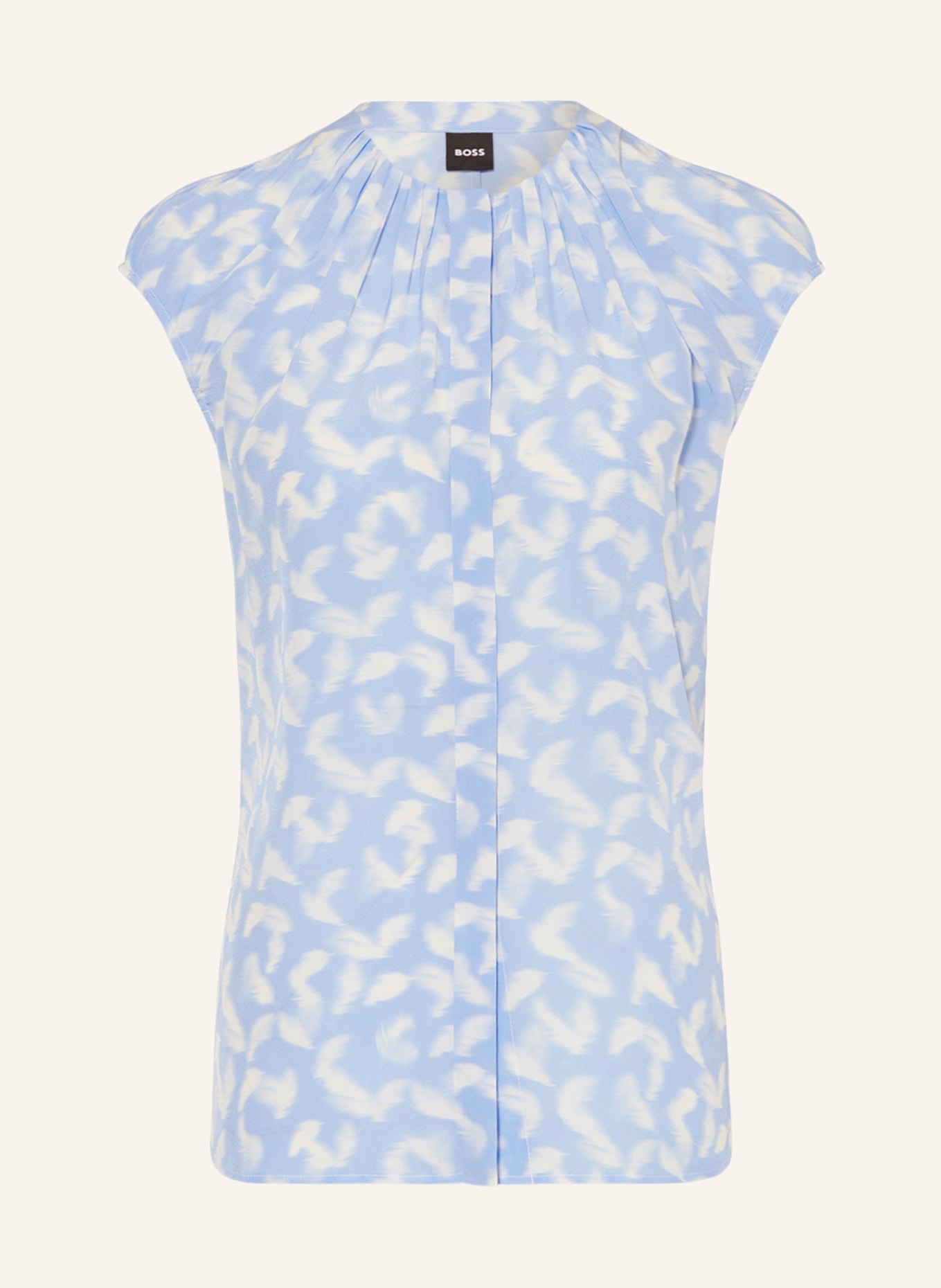 BOSS Shirt blouse BERIKA, Color: LIGHT BLUE/ WHITE (Image 1)