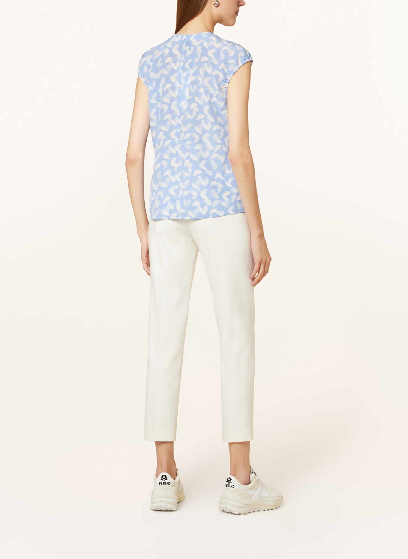 BOSS Shirt blouse BERIKA, Color: LIGHT BLUE/ WHITE (Image 3)