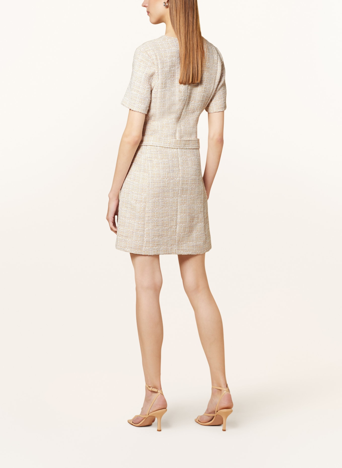 BOSS Tweed dress DESTENA, Color: ECRU/ WHITE/ ROSE (Image 3)