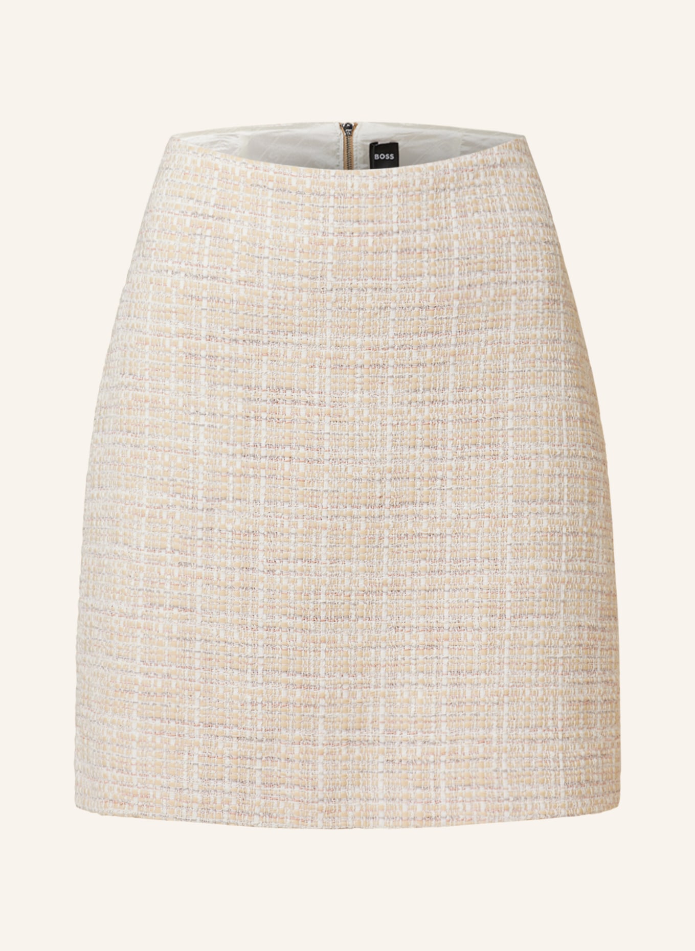 BOSS Tweed skirt VASETO, Color: ECRU/ CREAM/ ROSE (Image 1)