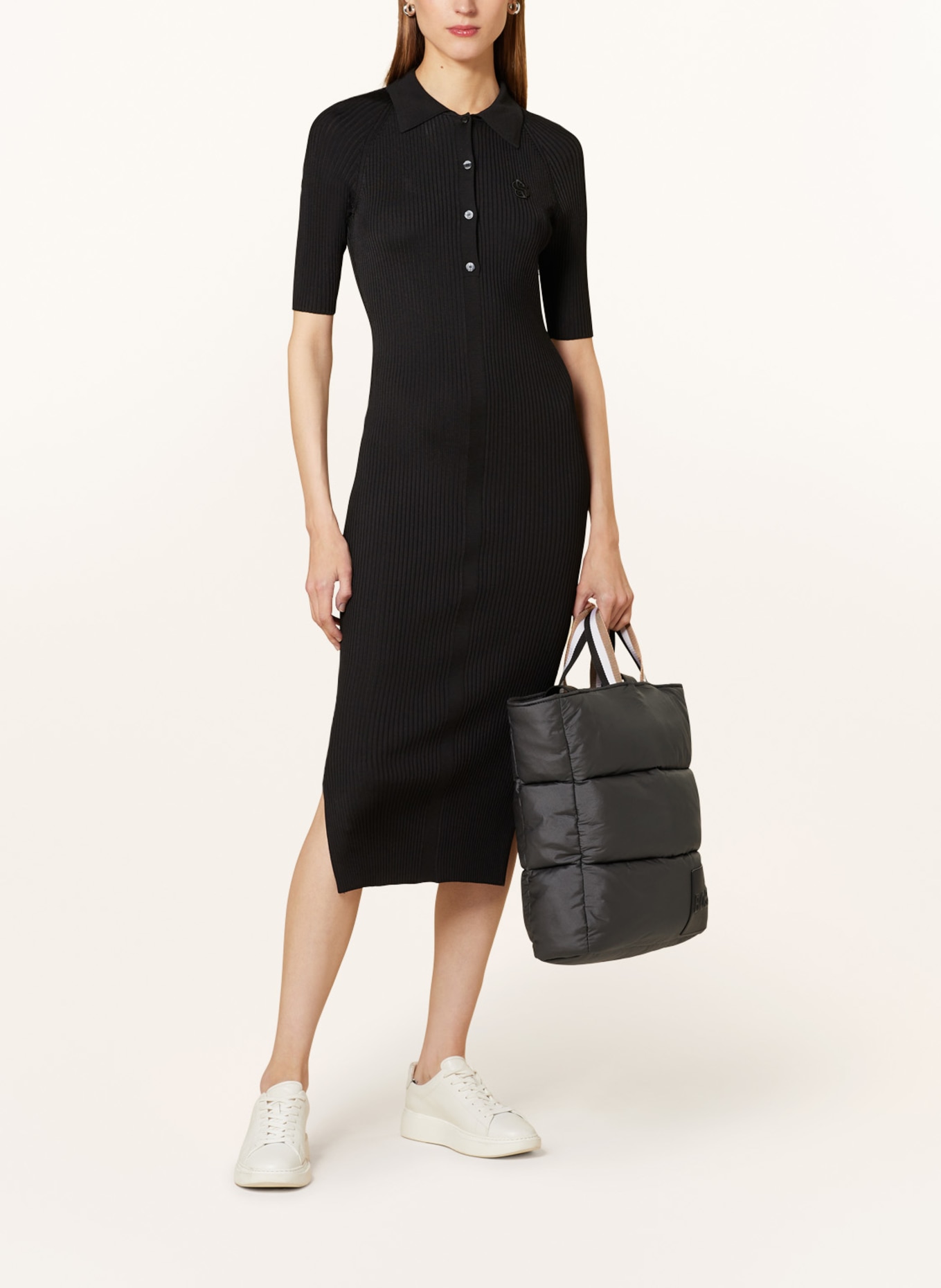 BOSS Knit dress FORMICA, Color: BLACK (Image 2)