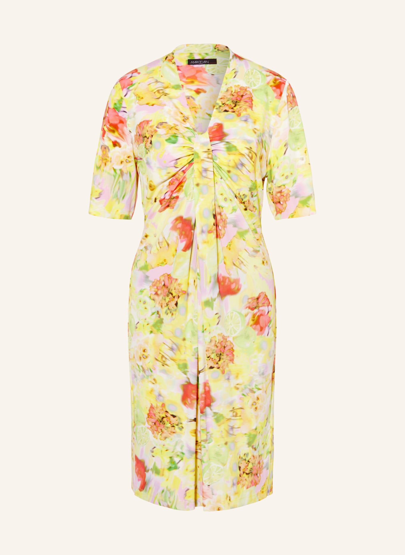 MARC CAIN Jersey dress, Color: 420 pale lemon (Image 1)