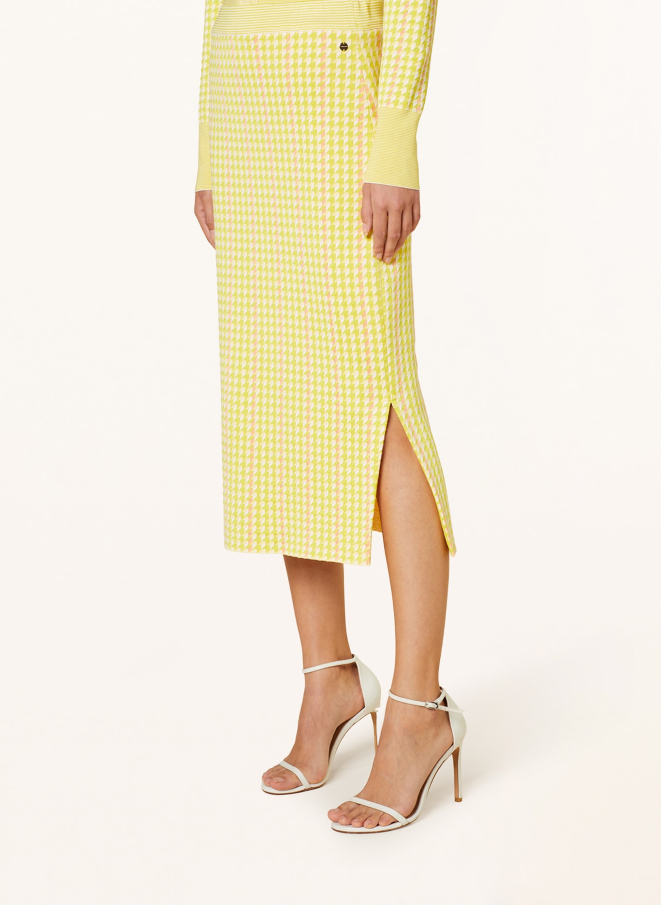 MARC CAIN Knit skirt, Color: 420 pale lemon (Image 4)