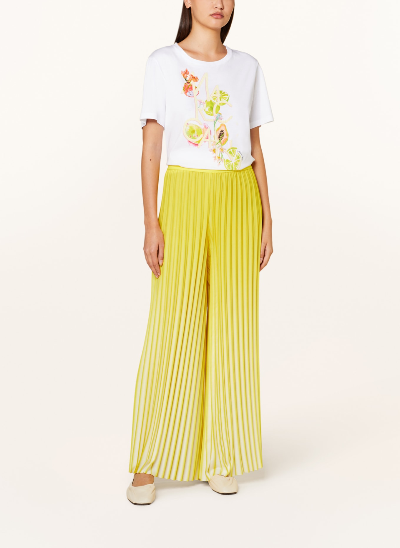 MARC CAIN Trousers with pleats, Color: 431 bright sulphur (Image 2)