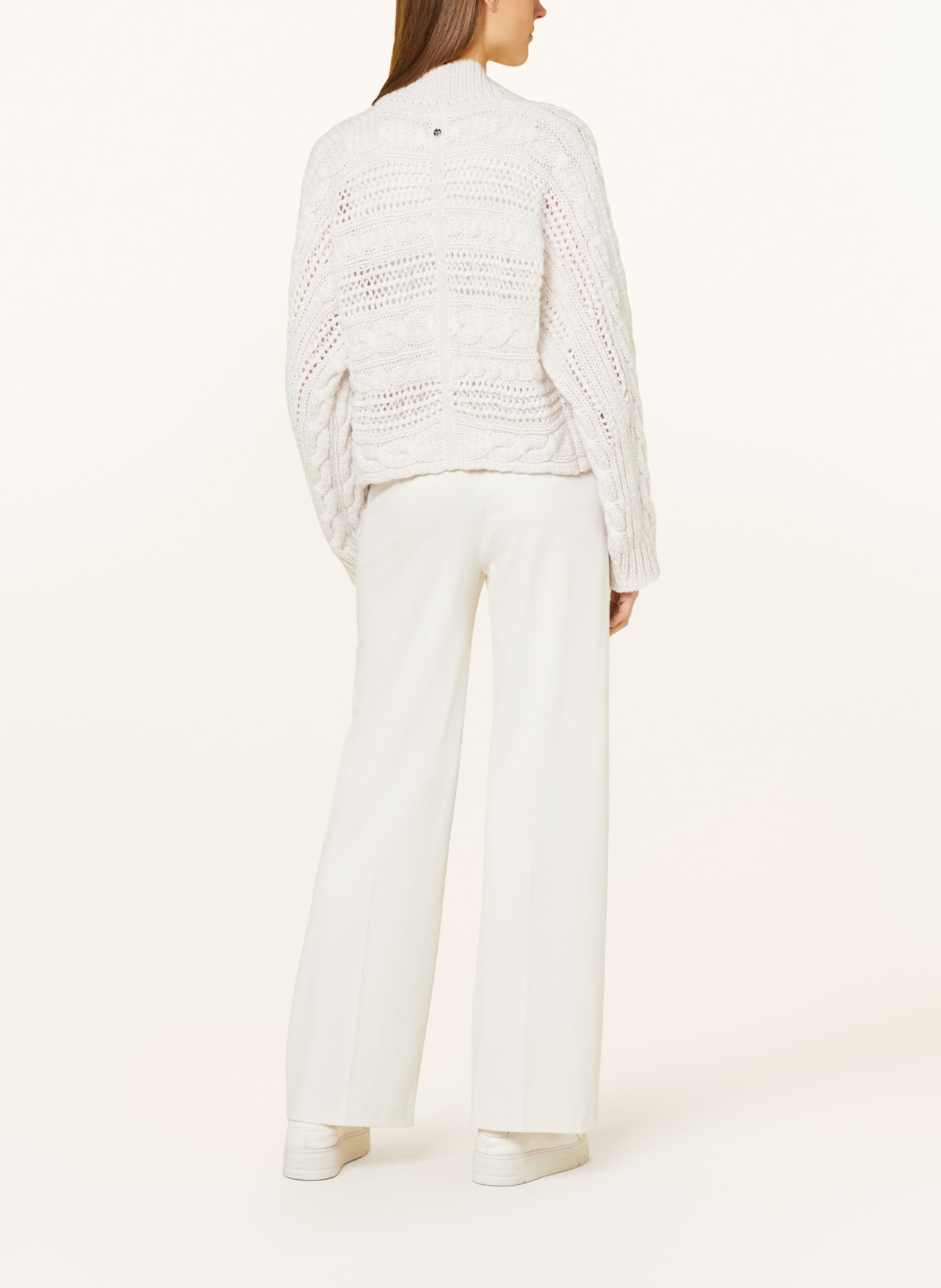 MARC CAIN Knit cardigan with cashmere, Color: 182 smoke (Image 3)