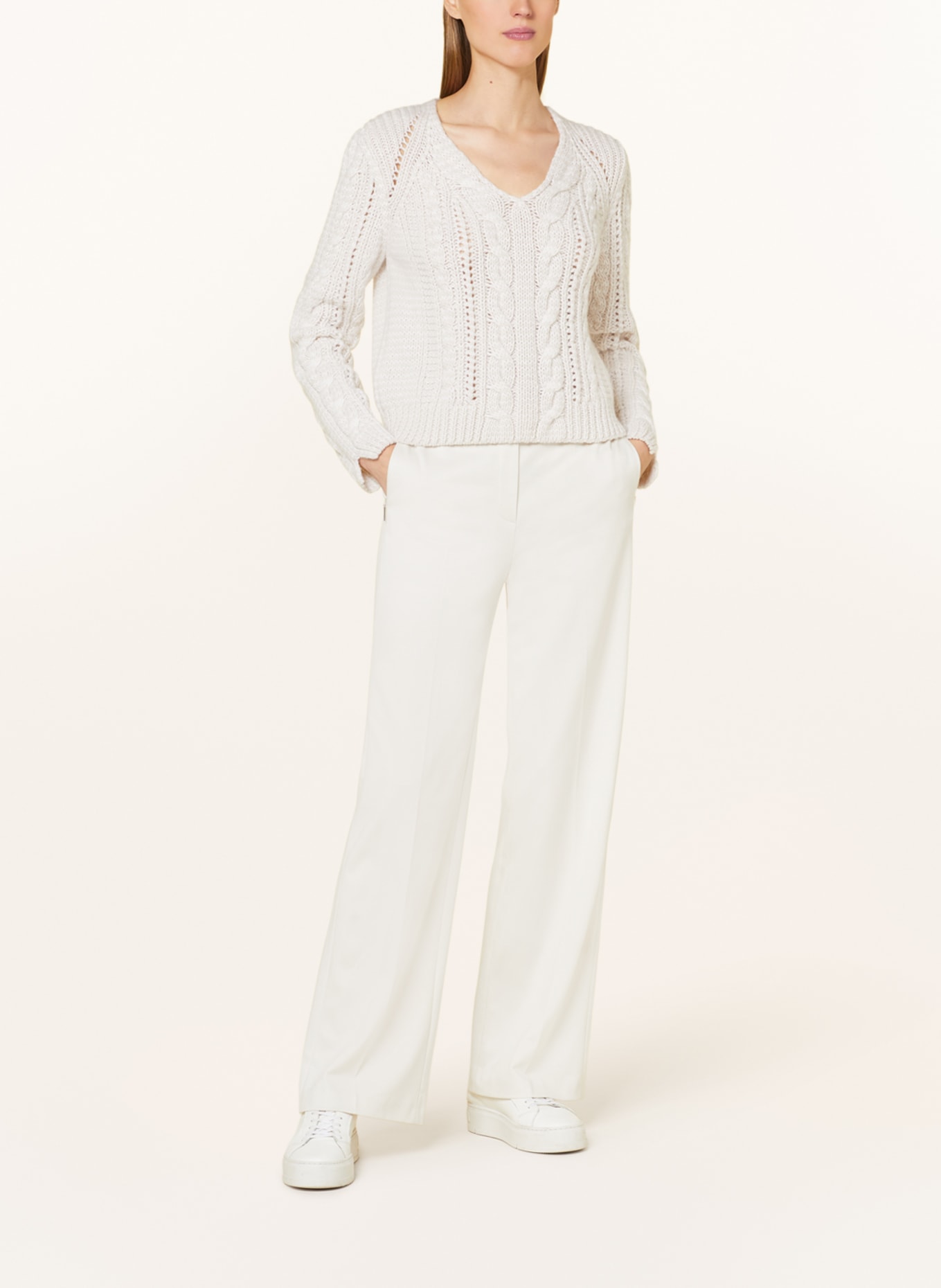 MARC CAIN Sweater with cashmere, Color: 182 smoke (Image 2)