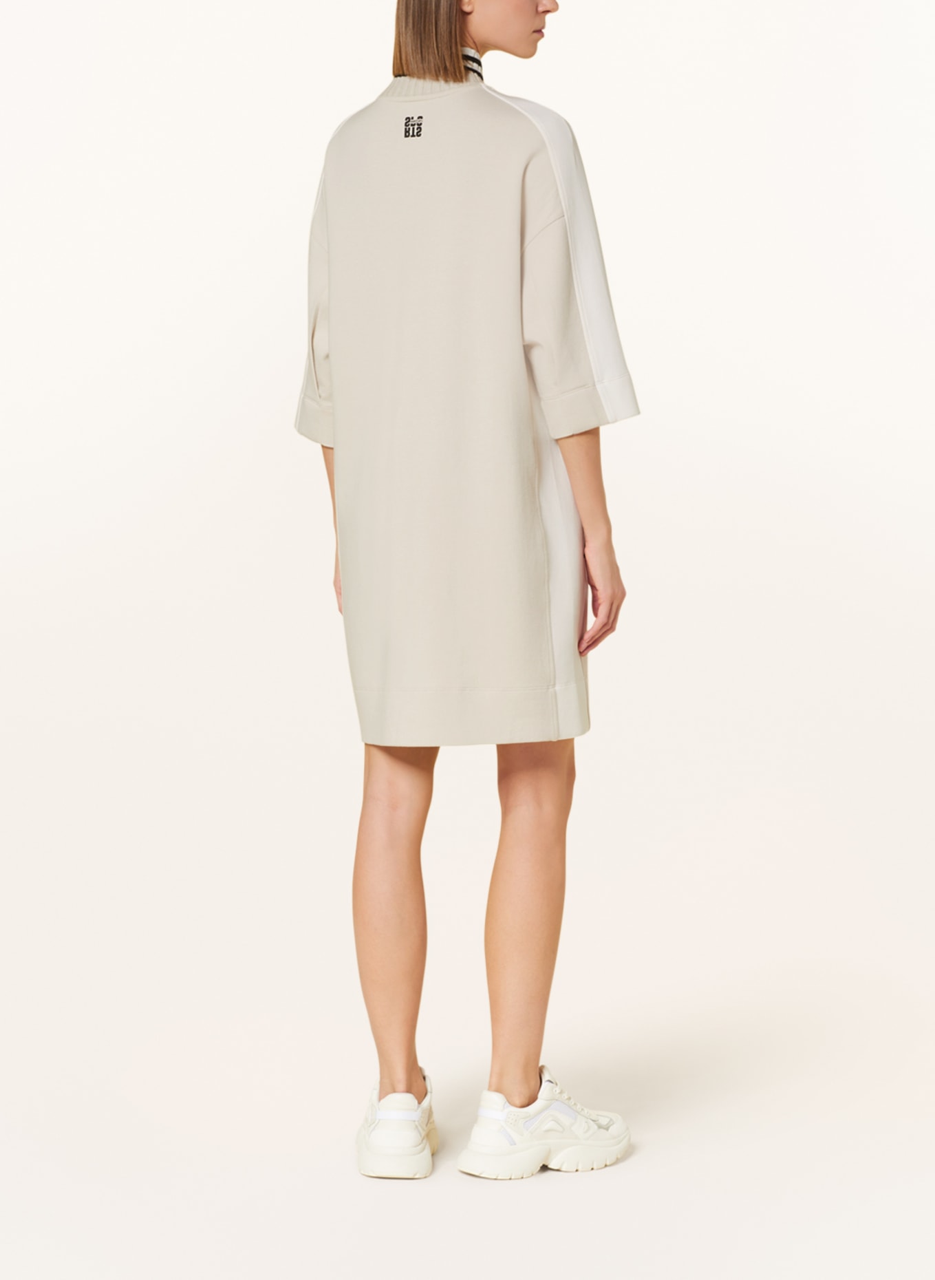 MARC CAIN Sweater dress with 3/4 sleeves, Color: 117 soft moon rock (Image 3)
