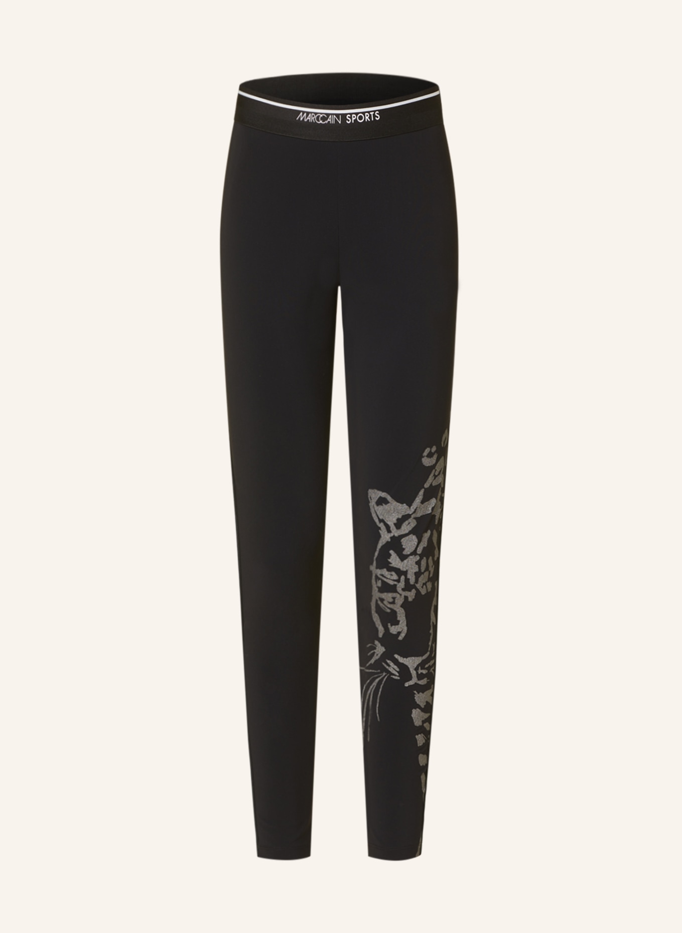 MARC CAIN Jersey pants, Color: 900 BLACK (Image 1)