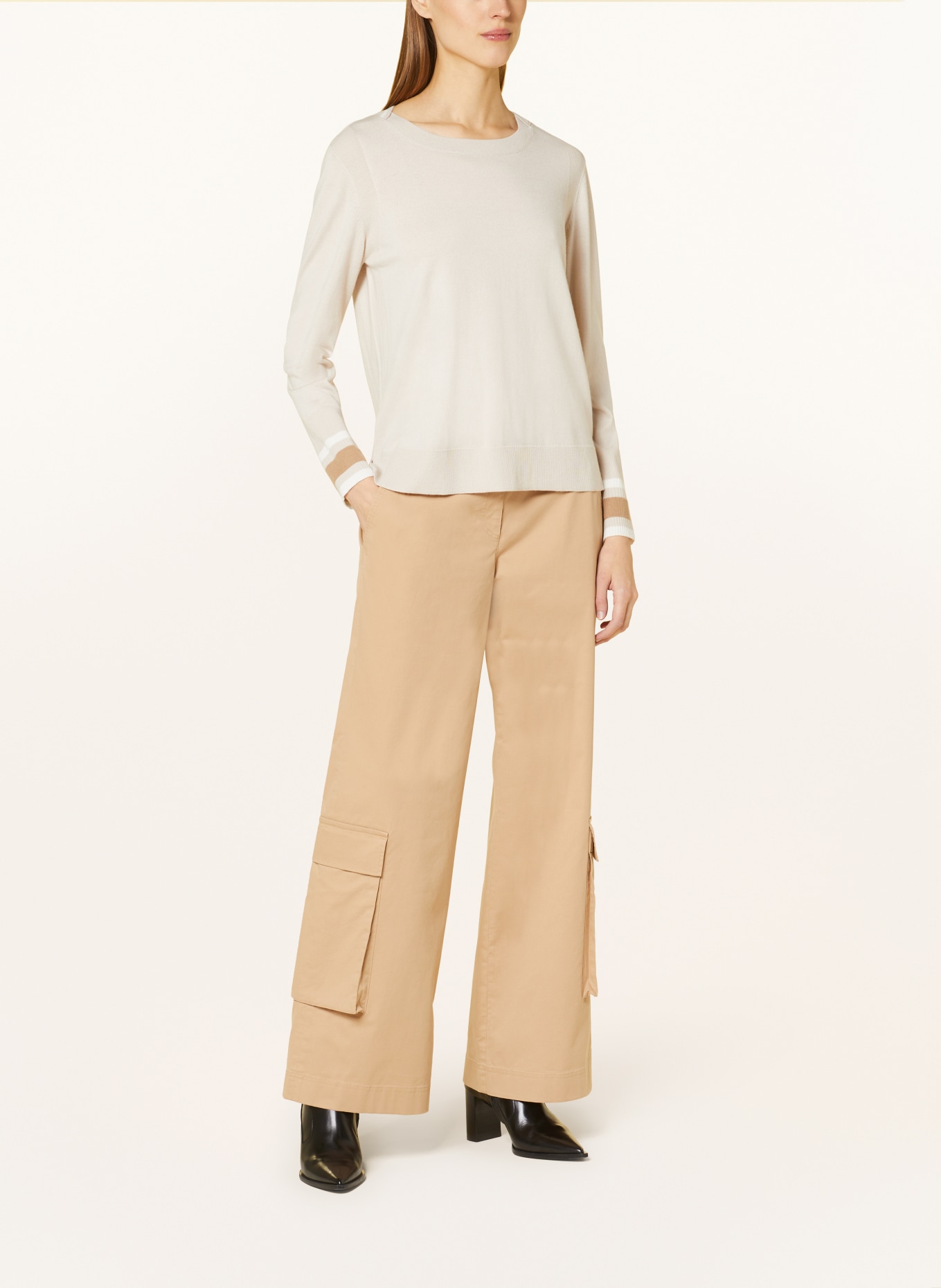 MARC CAIN Sweater, Color: 117 soft moon rock (Image 2)