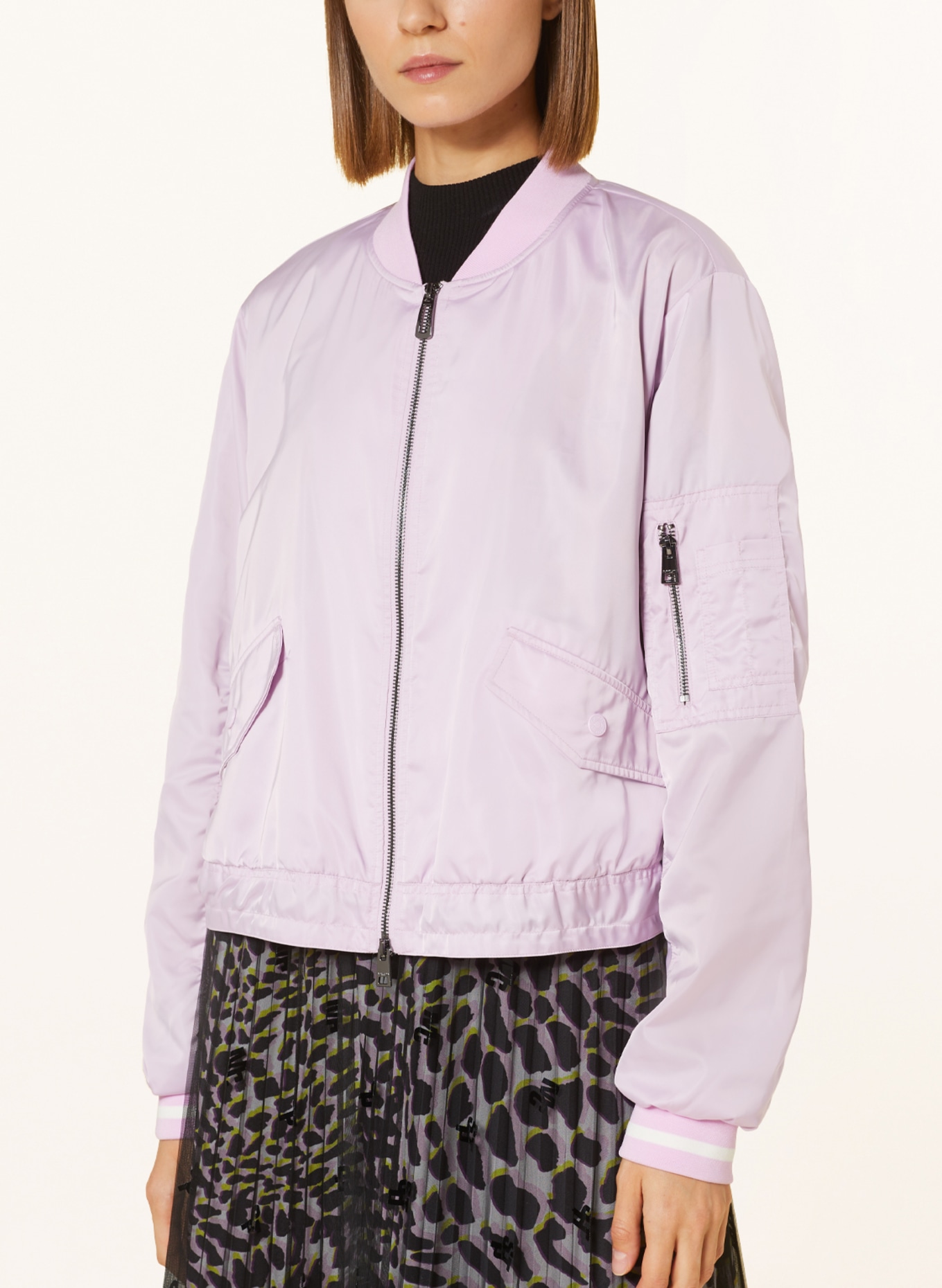 MARC CAIN Bomber jacket, Color: 708 bright pink lavender (Image 4)