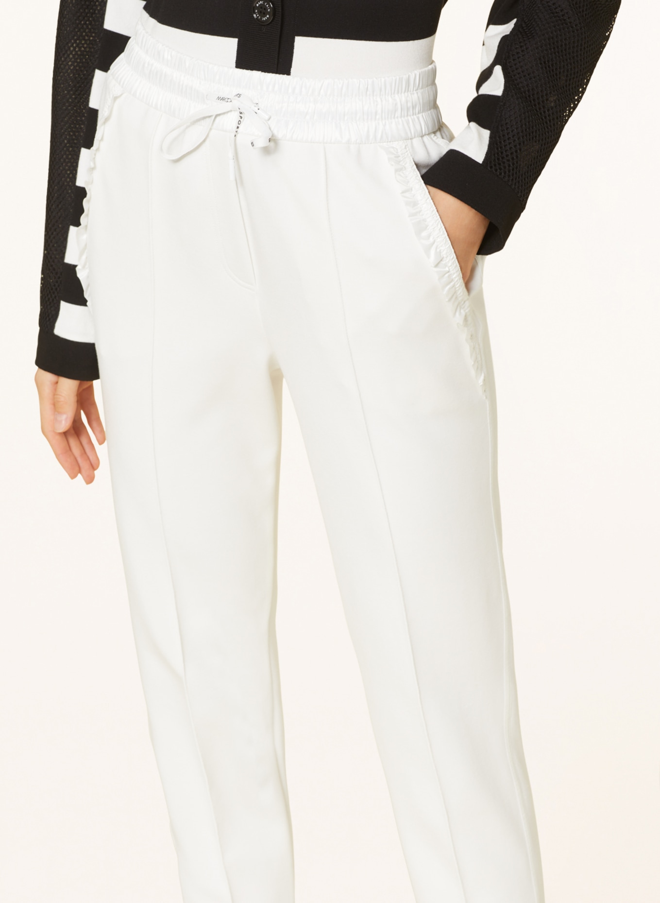 MARC CAIN Spodnie w stylu dresowym, Kolor: 110 off (Obrazek 5)
