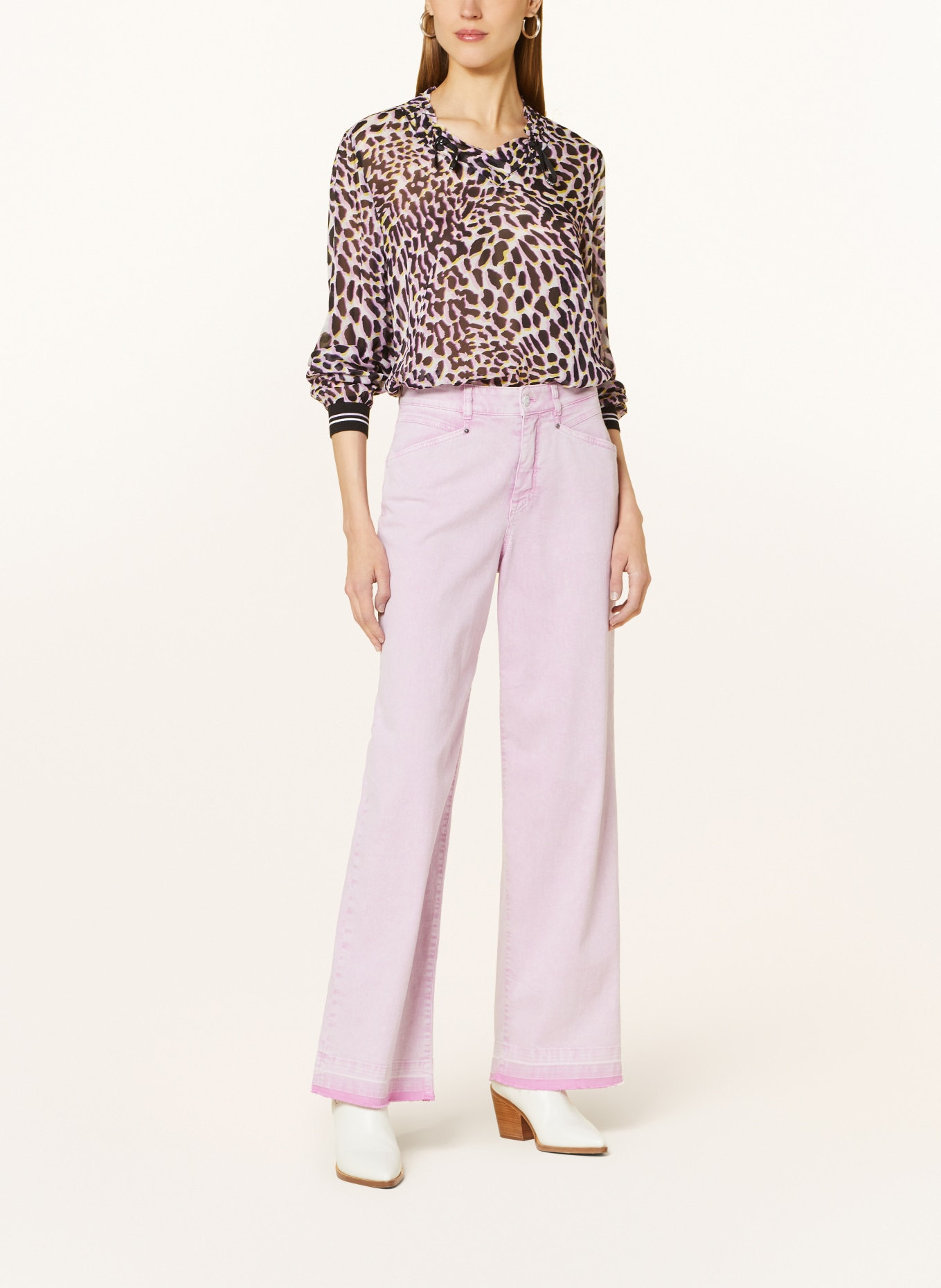 MARC CAIN Shirt blouse, Color: 708 bright pink lavender (Image 2)