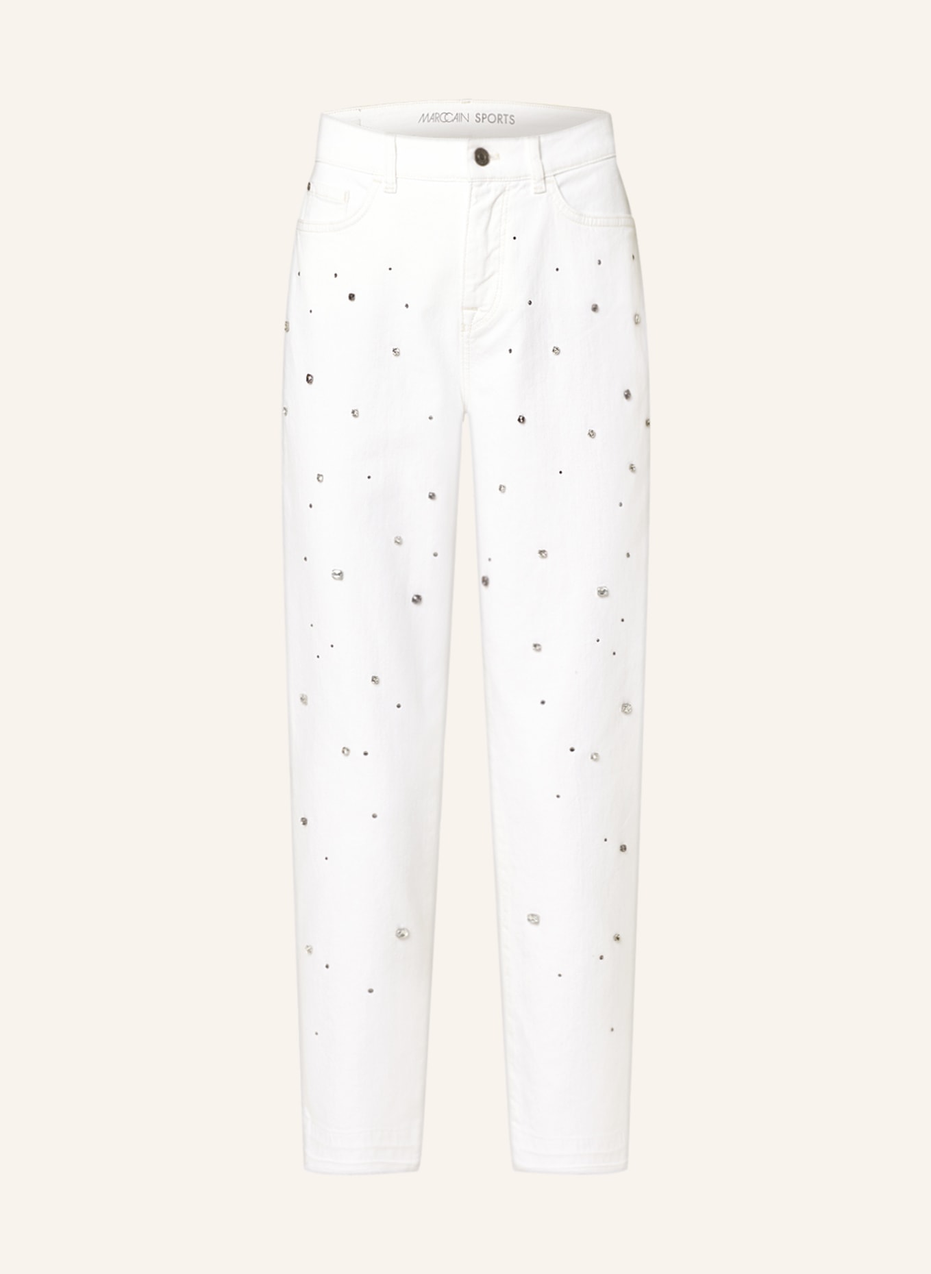 MARC CAIN 7/8 jeans with decorative gems, Color: 110 off (Image 1)