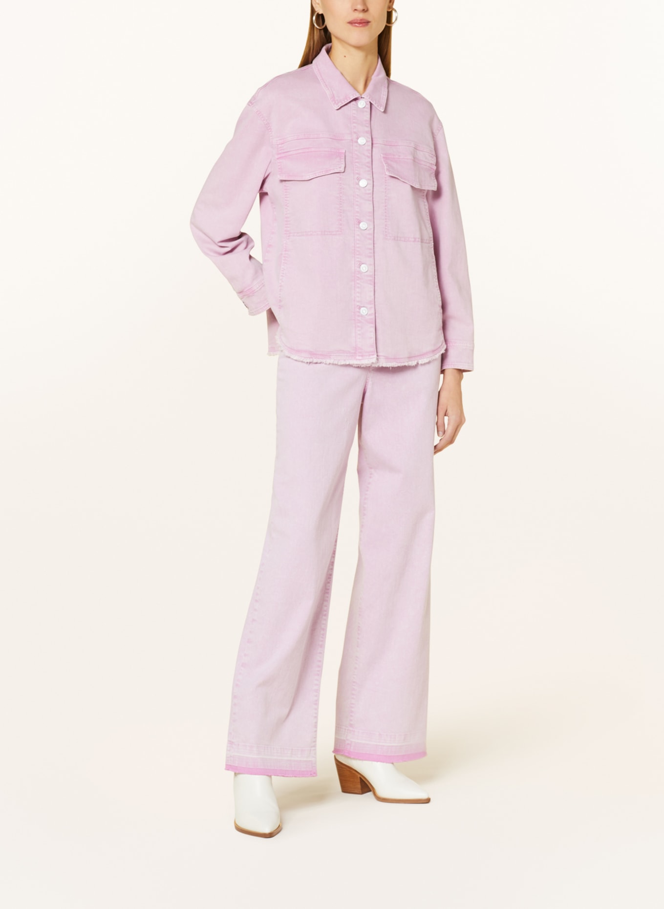 MARC CAIN Straight jeans, Color: 708 bright pink lavender (Image 2)