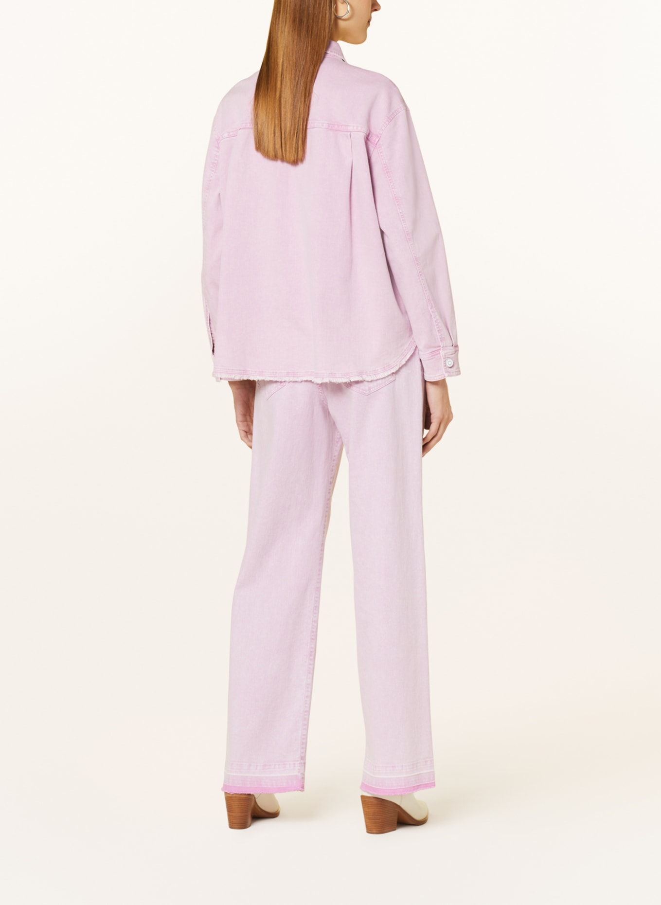 MARC CAIN Straight jeans, Color: 708 bright pink lavender (Image 3)