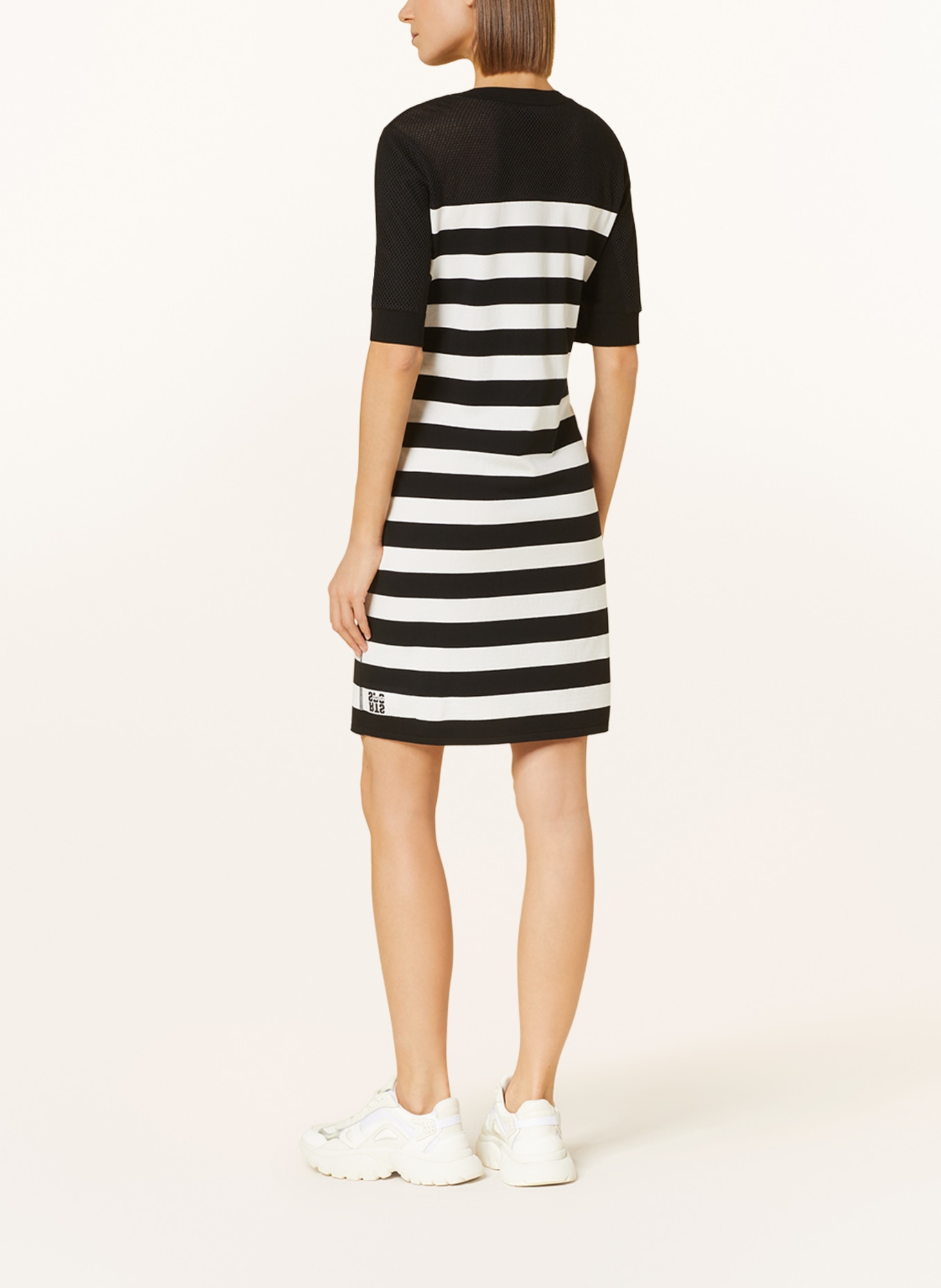 MARC CAIN Pletené šaty, Barva: 190 white and black (Obrázek 3)