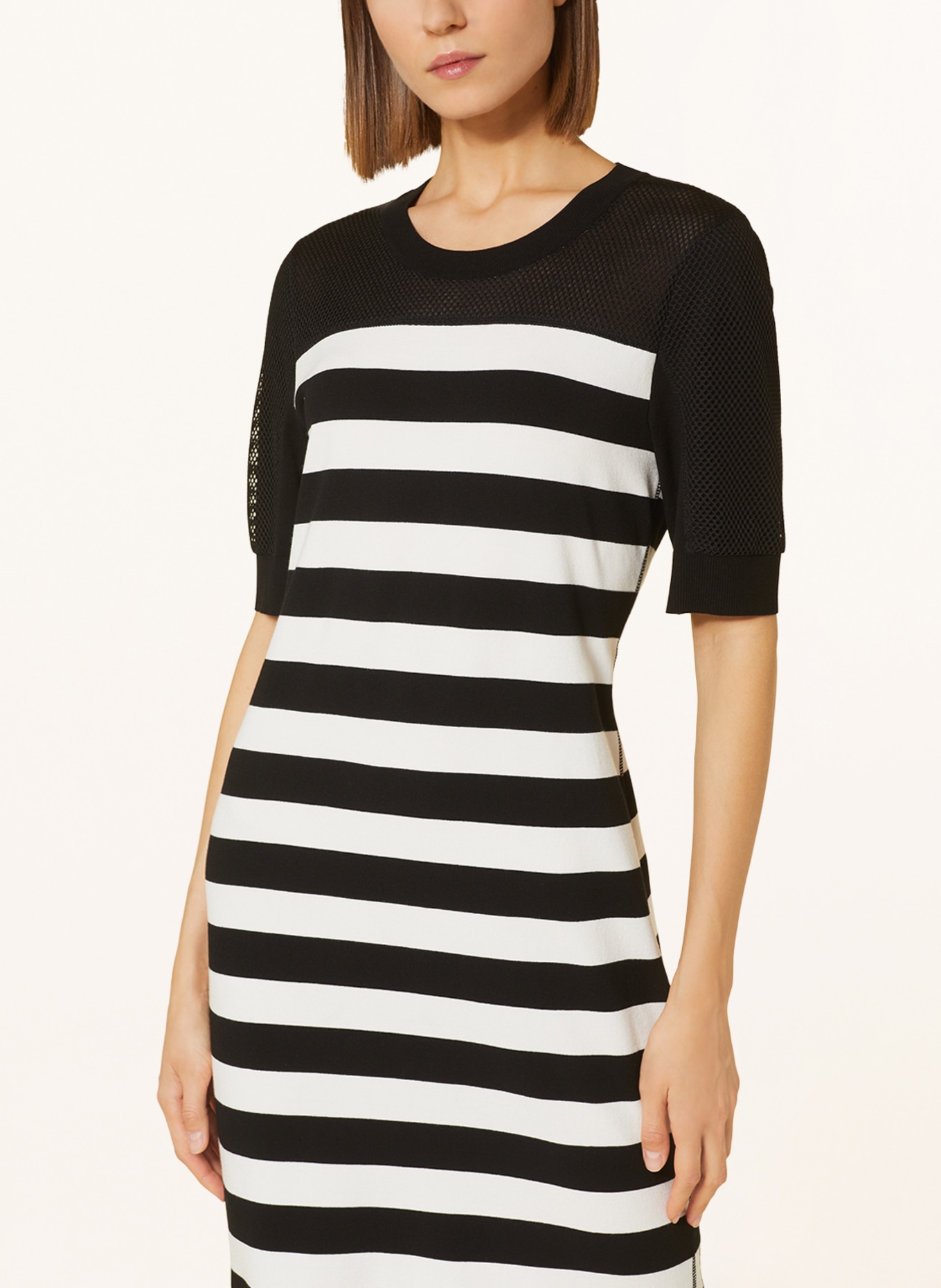 MARC CAIN Pletené šaty, Barva: 190 white and black (Obrázek 4)