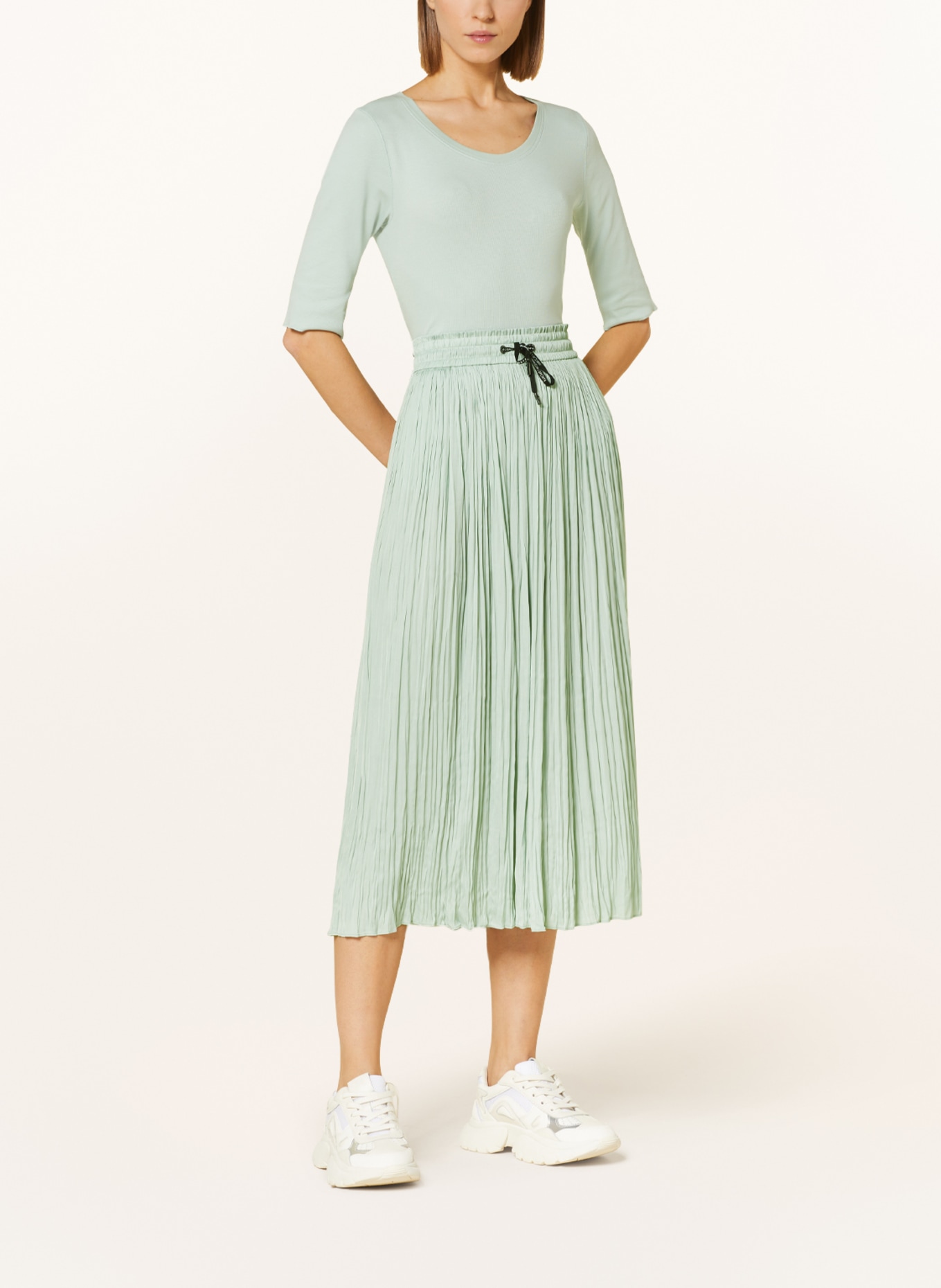 MARC CAIN Pleated skirt, Color: 509 soft sage (Image 2)