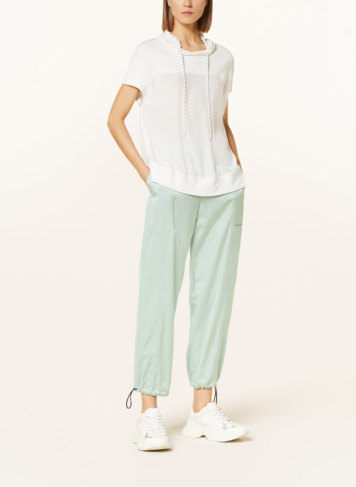 MARC CAIN T-shirt in mixed materials, Color: 110 off (Image 2)