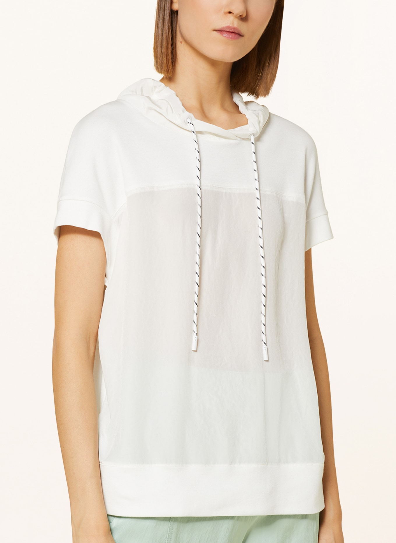 MARC CAIN T-shirt in mixed materials, Color: 110 off (Image 4)