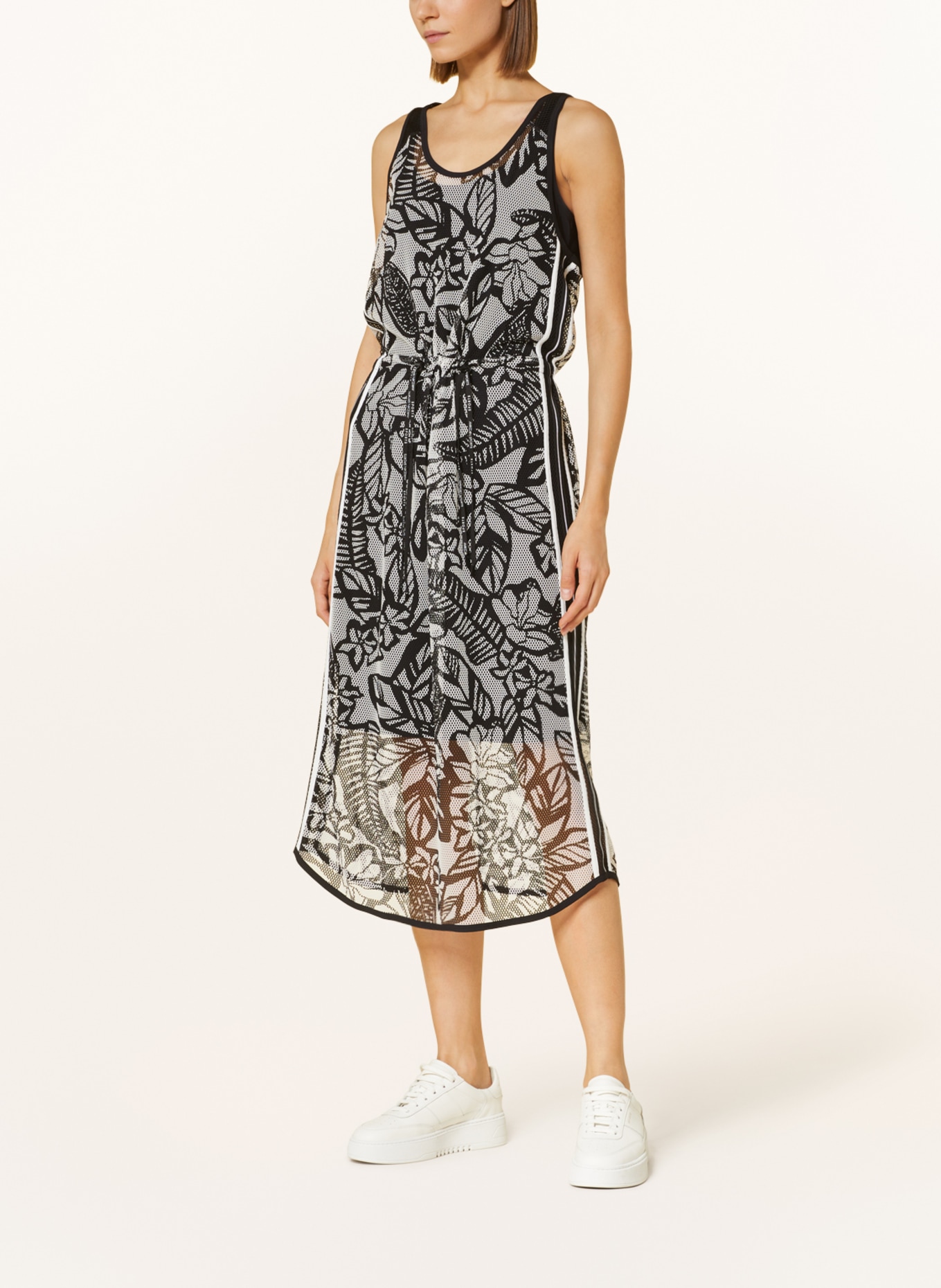 MARC CAIN Mesh-Kleid, Farbe: 910 black and white (Bild 2)