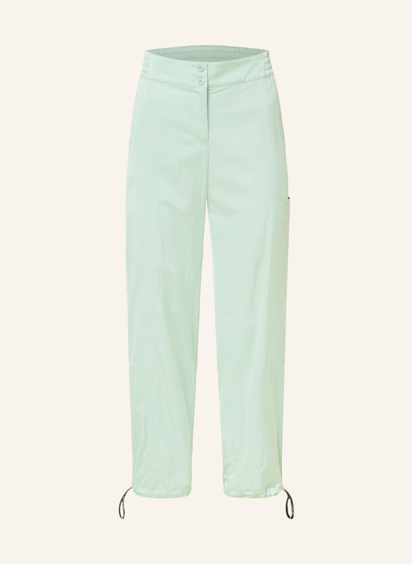 MARC CAIN Cargo pants made of satin, Color: 509 soft sage (Image 1)