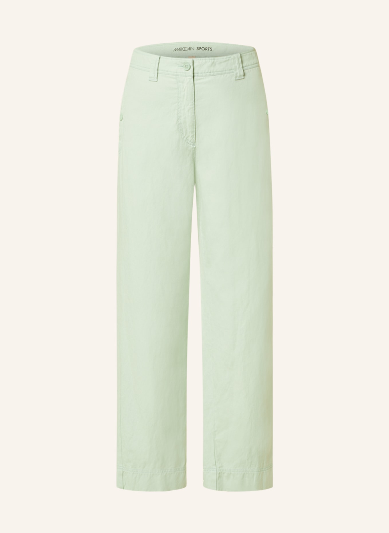 MARC CAIN Culotte kalhoty s příměsí lnu, Barva: 509 soft sage (Obrázek 1)