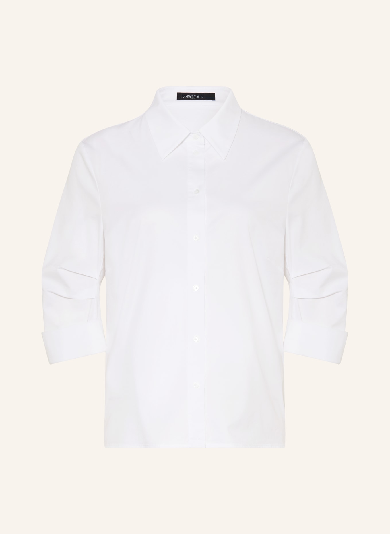 MARC CAIN Hemdbluse mit 3/4-Arm, Farbe: 100 WHITE (Bild 1)