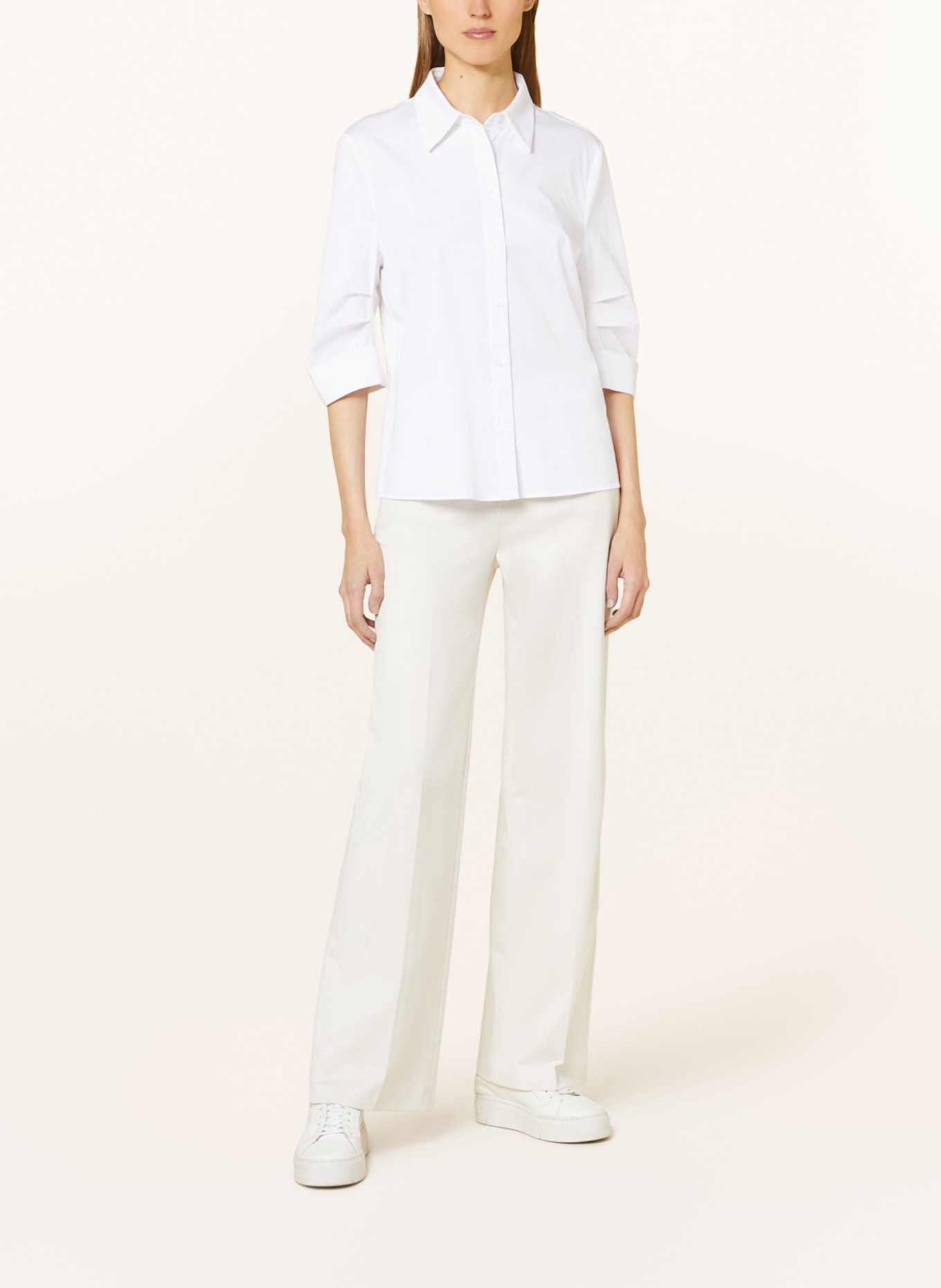 MARC CAIN Shirt blouse with 3/4 sleeves, Color: 100 WHITE (Image 2)