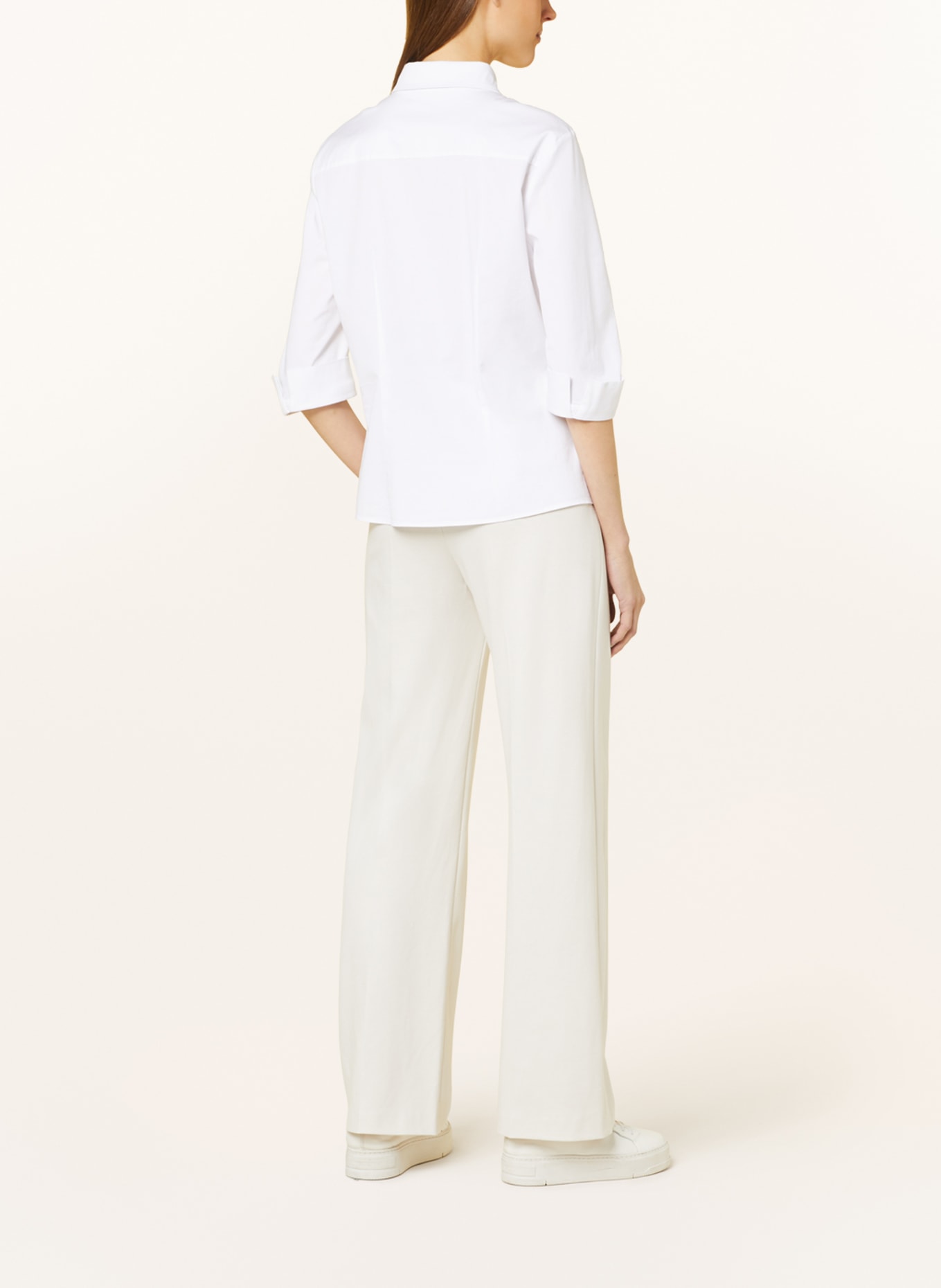 MARC CAIN Shirt blouse with 3/4 sleeves, Color: 100 WHITE (Image 3)
