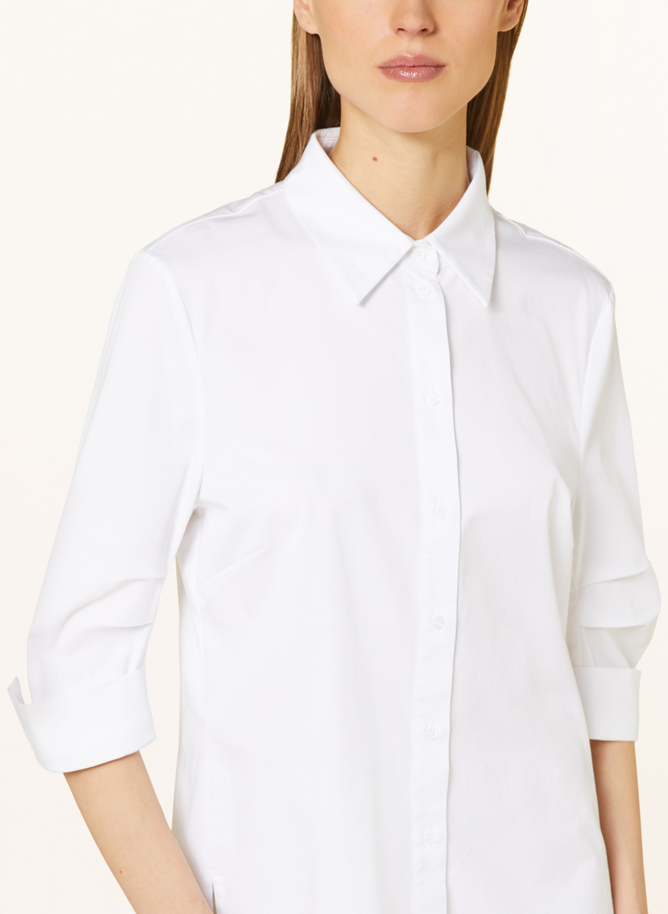 MARC CAIN Shirt blouse with 3/4 sleeves, Color: 100 WHITE (Image 4)