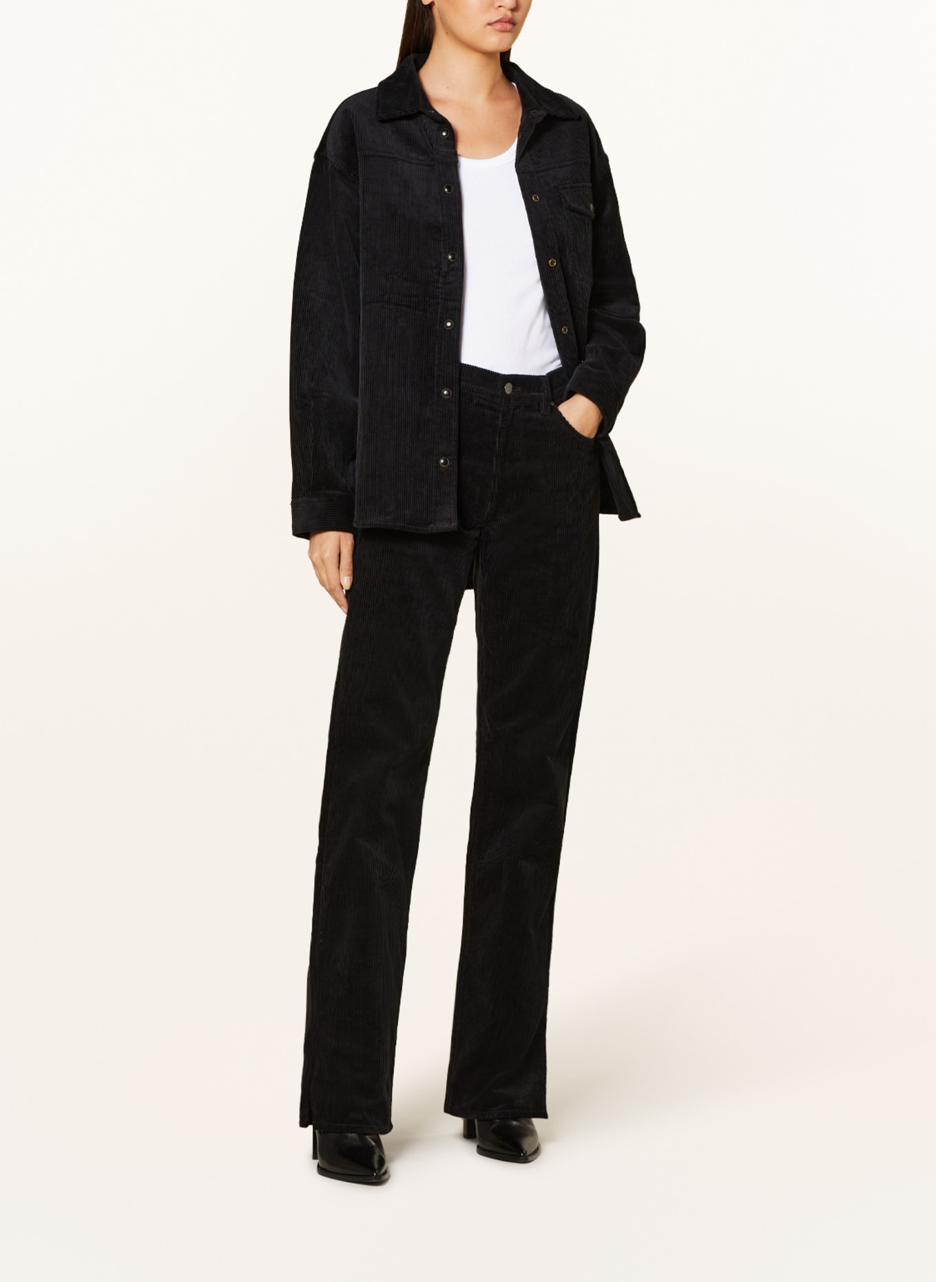 ANINE BING Corduroy trousers ROY, Color: BLACK BLACK (Image 2)