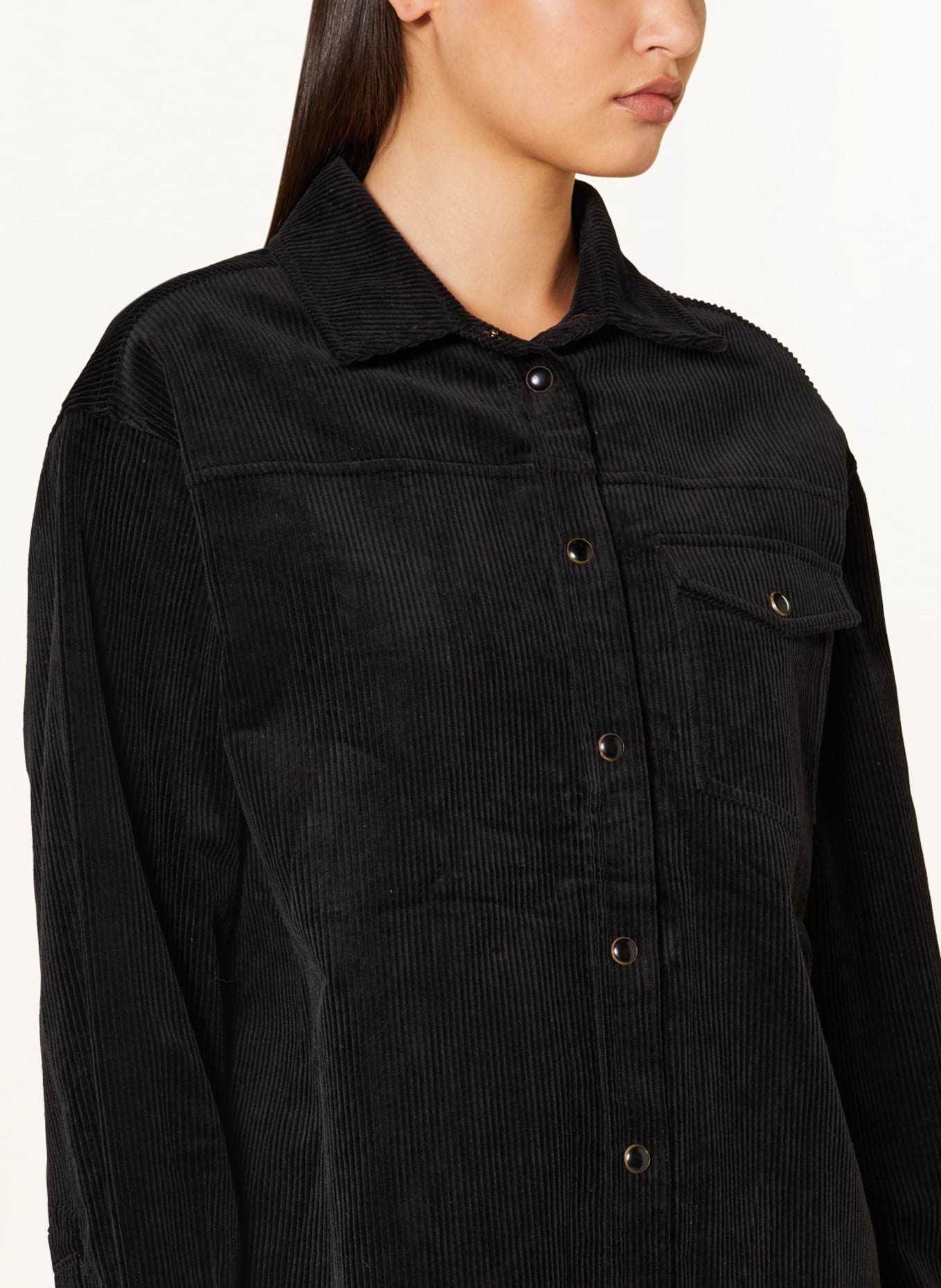 ANINE BING Corduroy overshirt, Color: BLACK (Image 4)