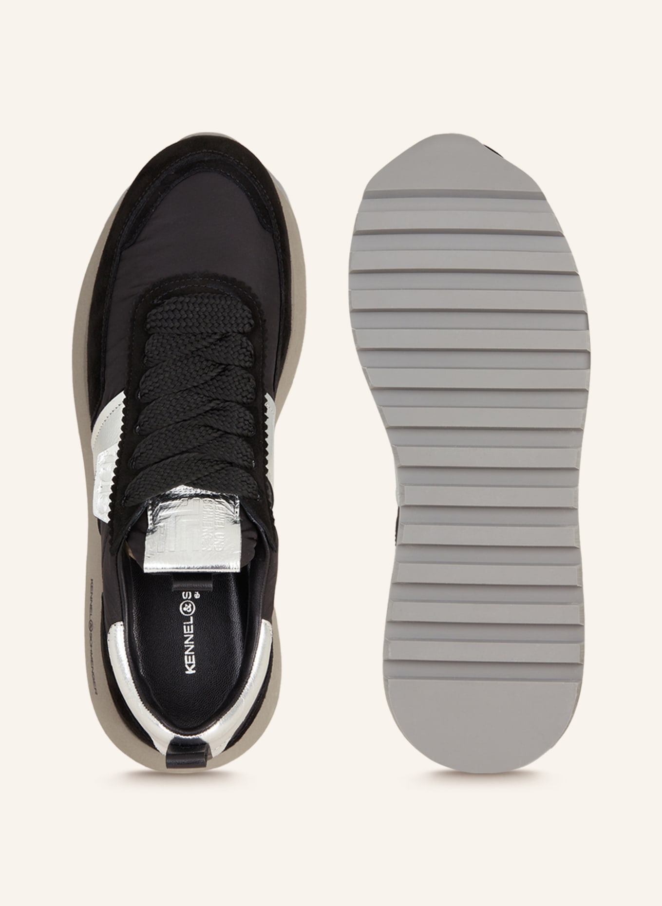 KENNEL & SCHMENGER Sneakersy TONIC, Kolor: CZARNY/ SREBRNY (Obrazek 5)