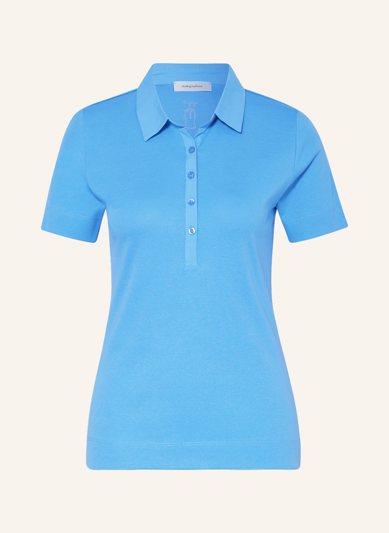 darling harbour Jersey polo shirt, Color: AZURBLAU (Image 1)