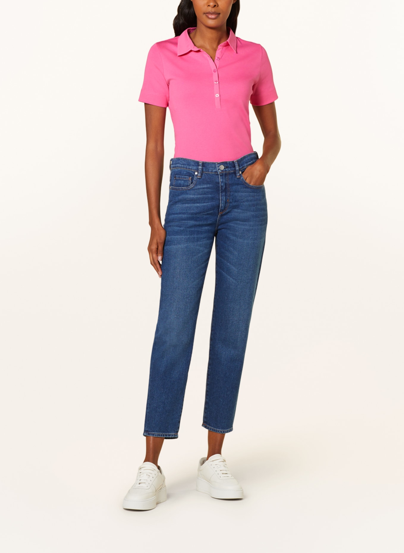 darling harbour Jersey polo shirt, Color: HELLPINK (Image 2)