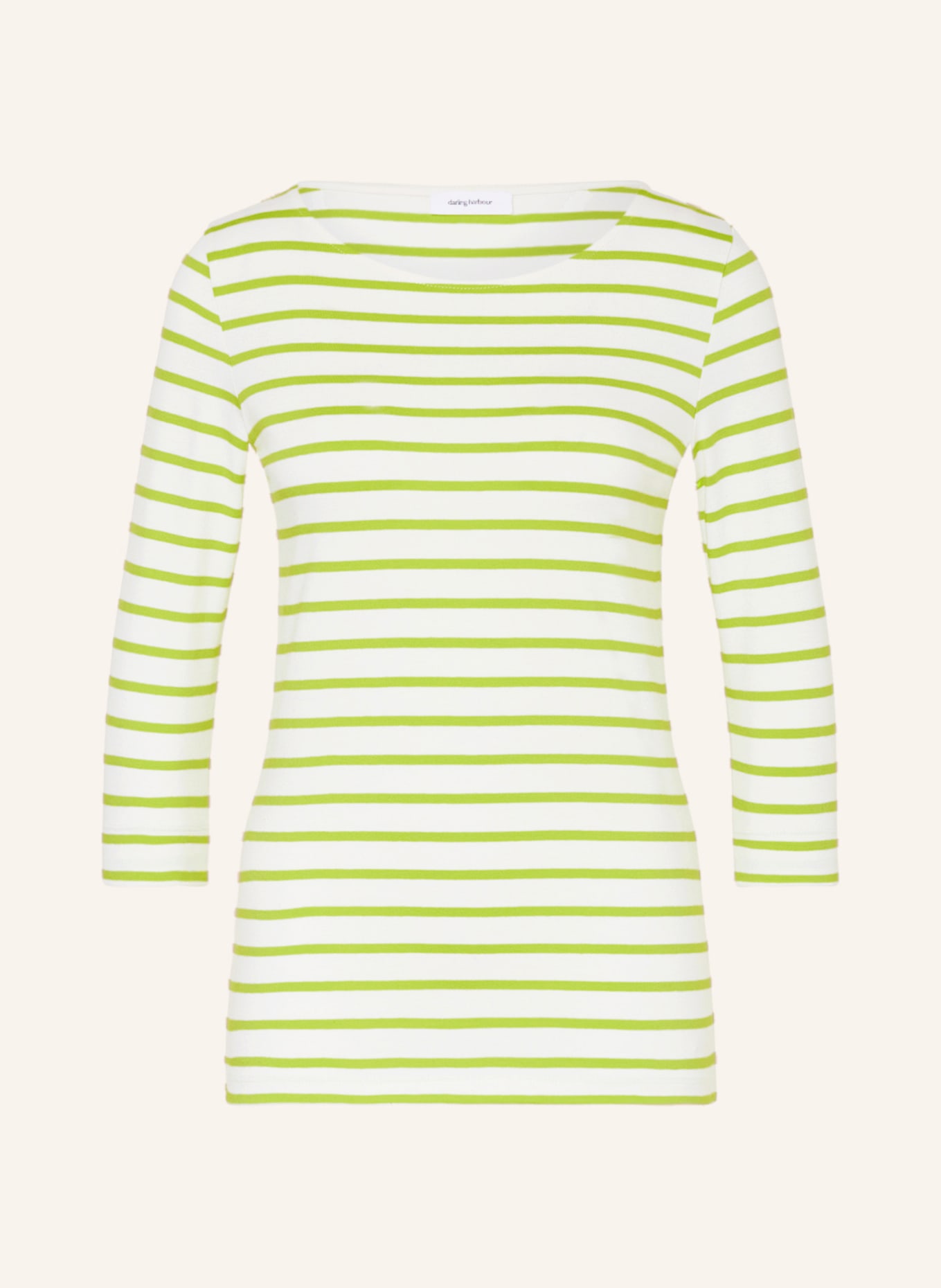 darling harbour Shirt with 3/4 sleeves, Color: WEISS/LIMETTENGRÜN (Image 1)