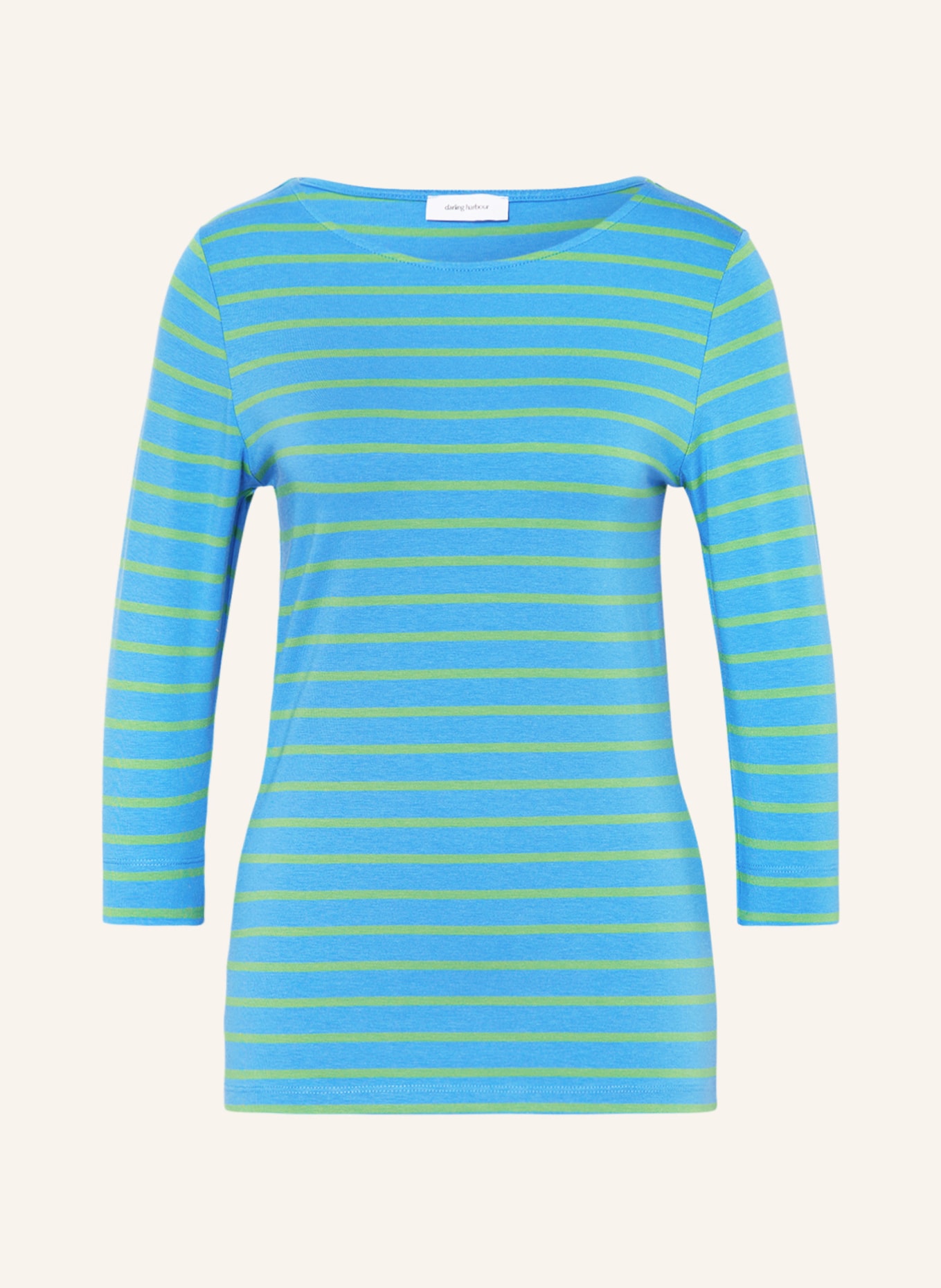 darling harbour Shirt mit 3/4-Arm: AZURBLAU/APFELGRÜN