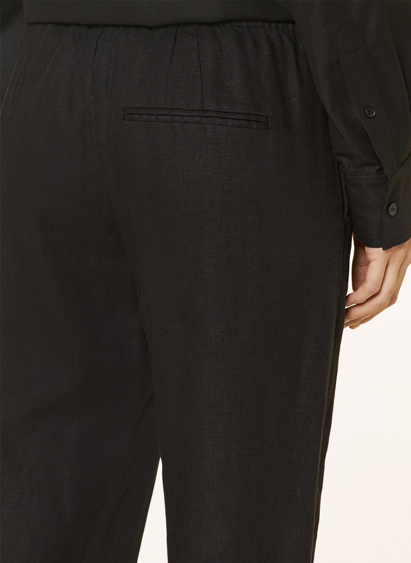 SAMSØE  SAMSØE Linen trousers HOYS, Color: BLACK (Image 5)