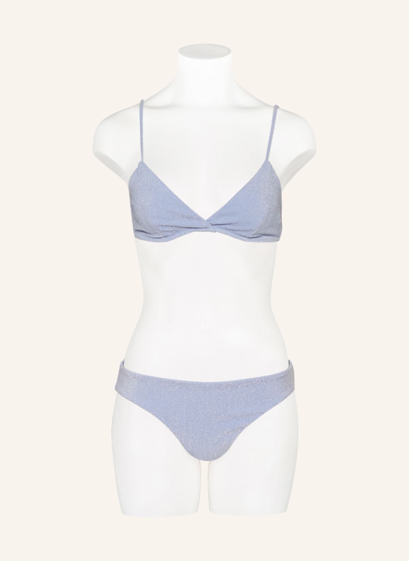 SAMSØE  SAMSØE Triangle bikini top ALYSSA with glitter thread, Color: LIGHT BLUE (Image 2)